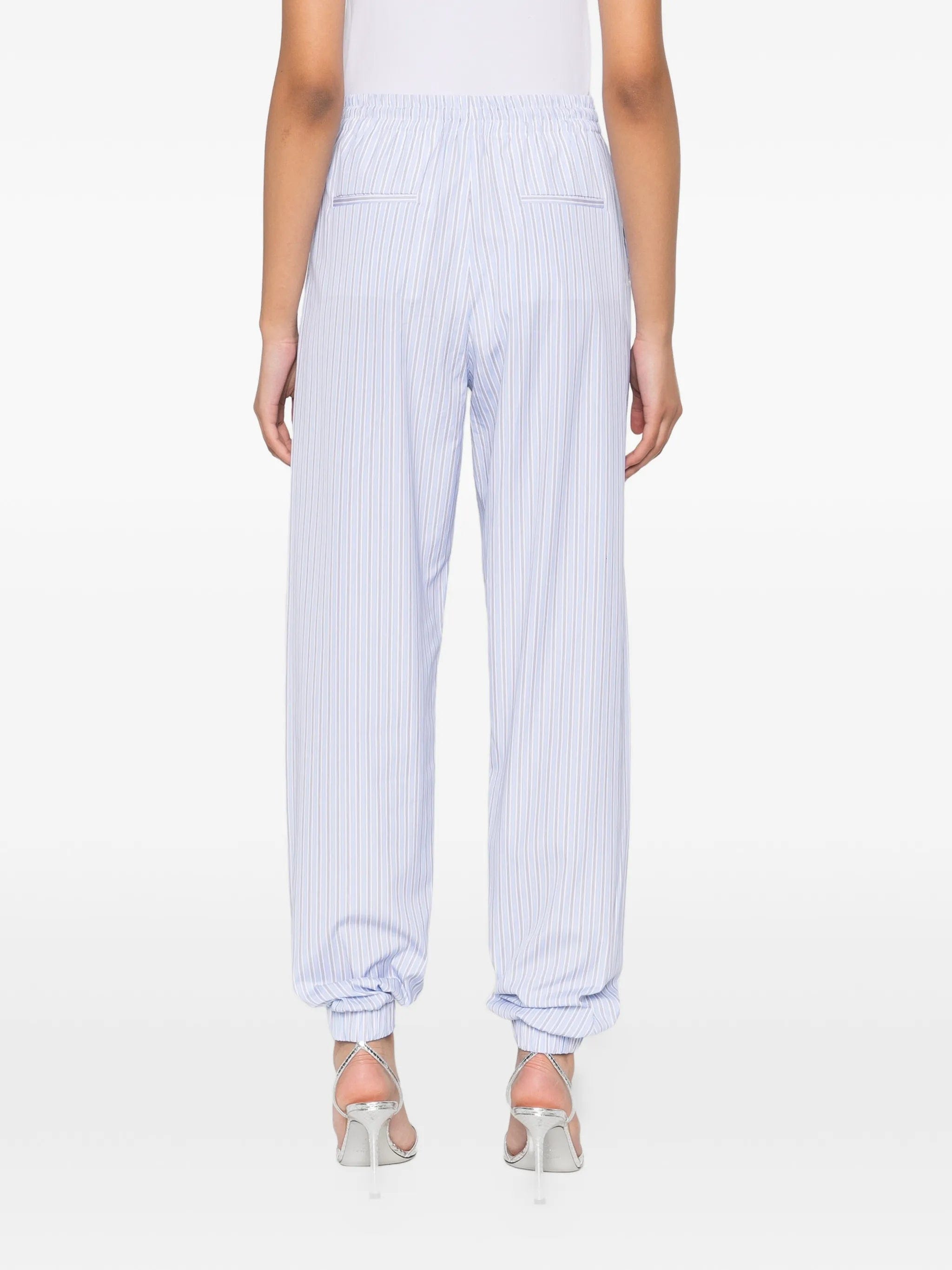 The Attico stripe pull track pants