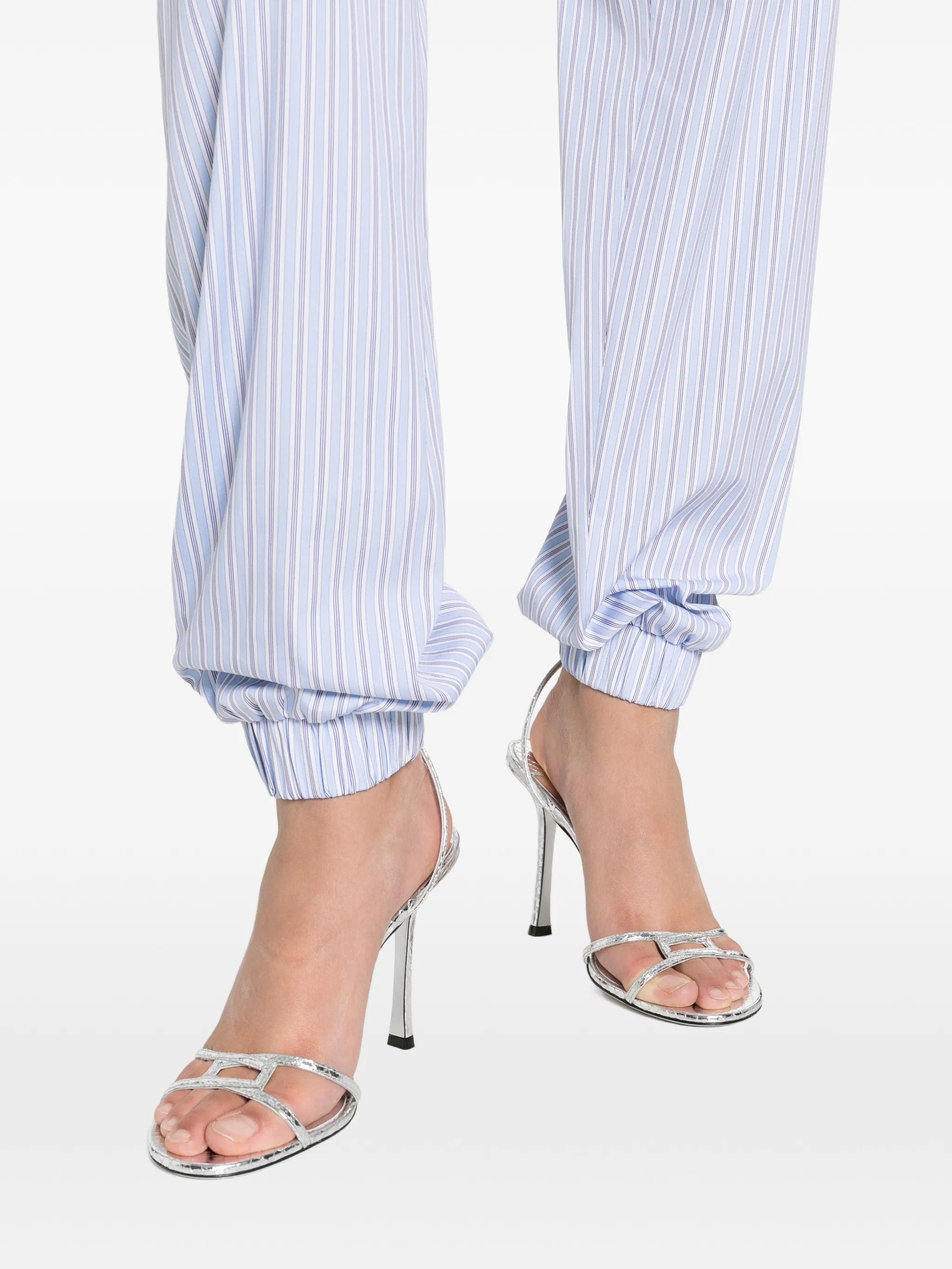 The Attico stripe pull track pants