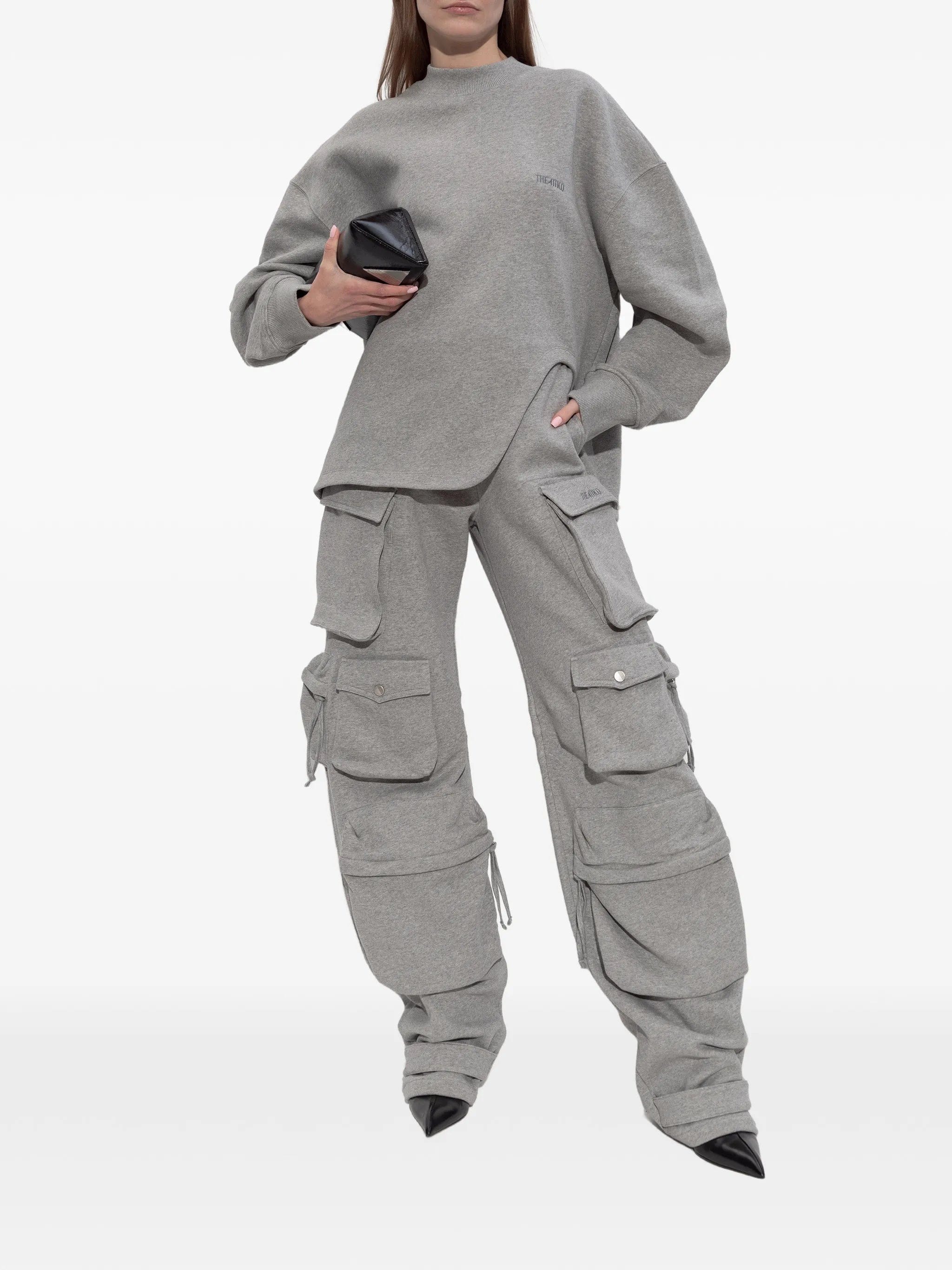 The Attico drawstring cargo track pants