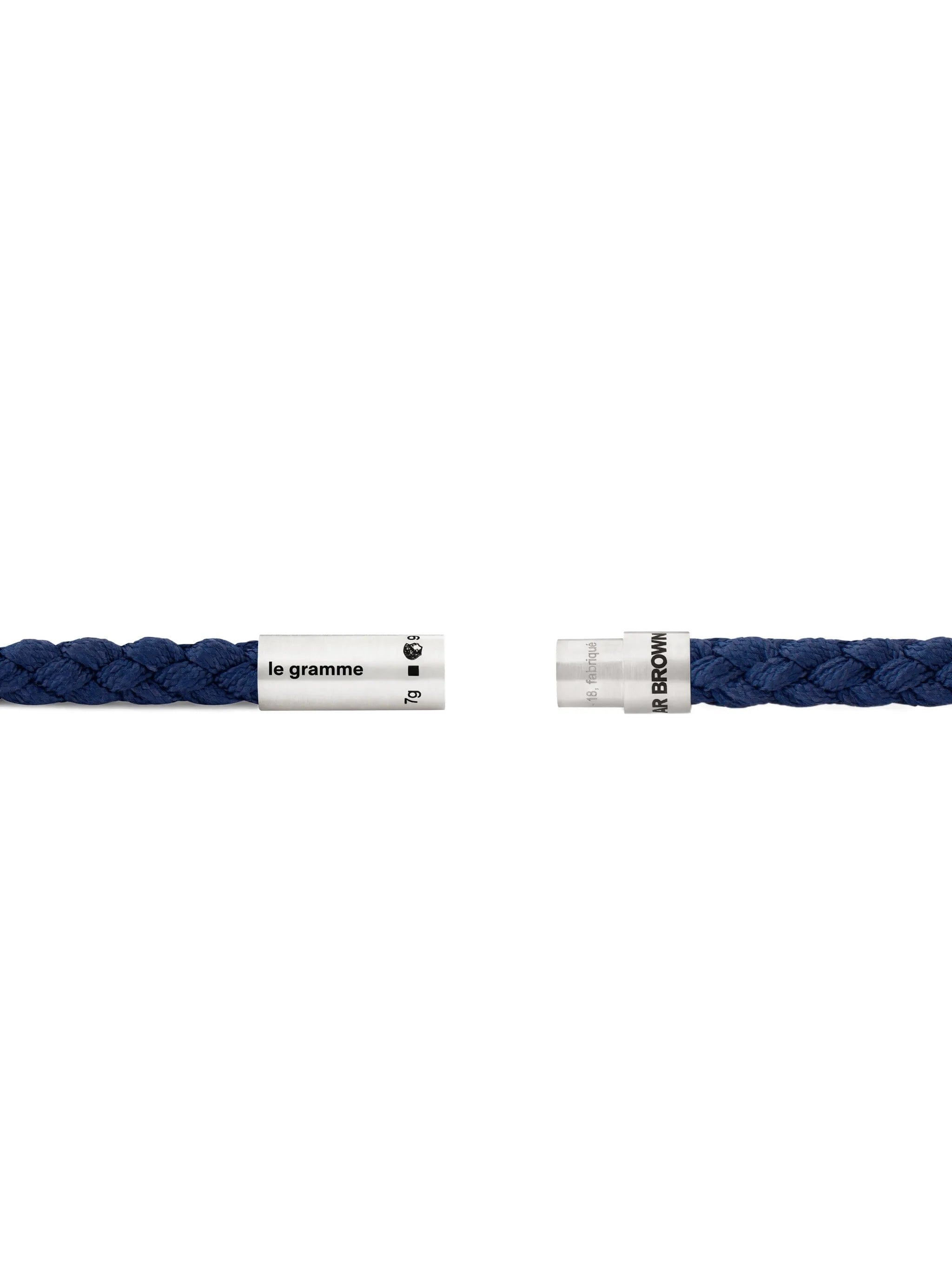 Le Gramme x Orlebar Brown Le 7 g Cable engraved - logo bracelet