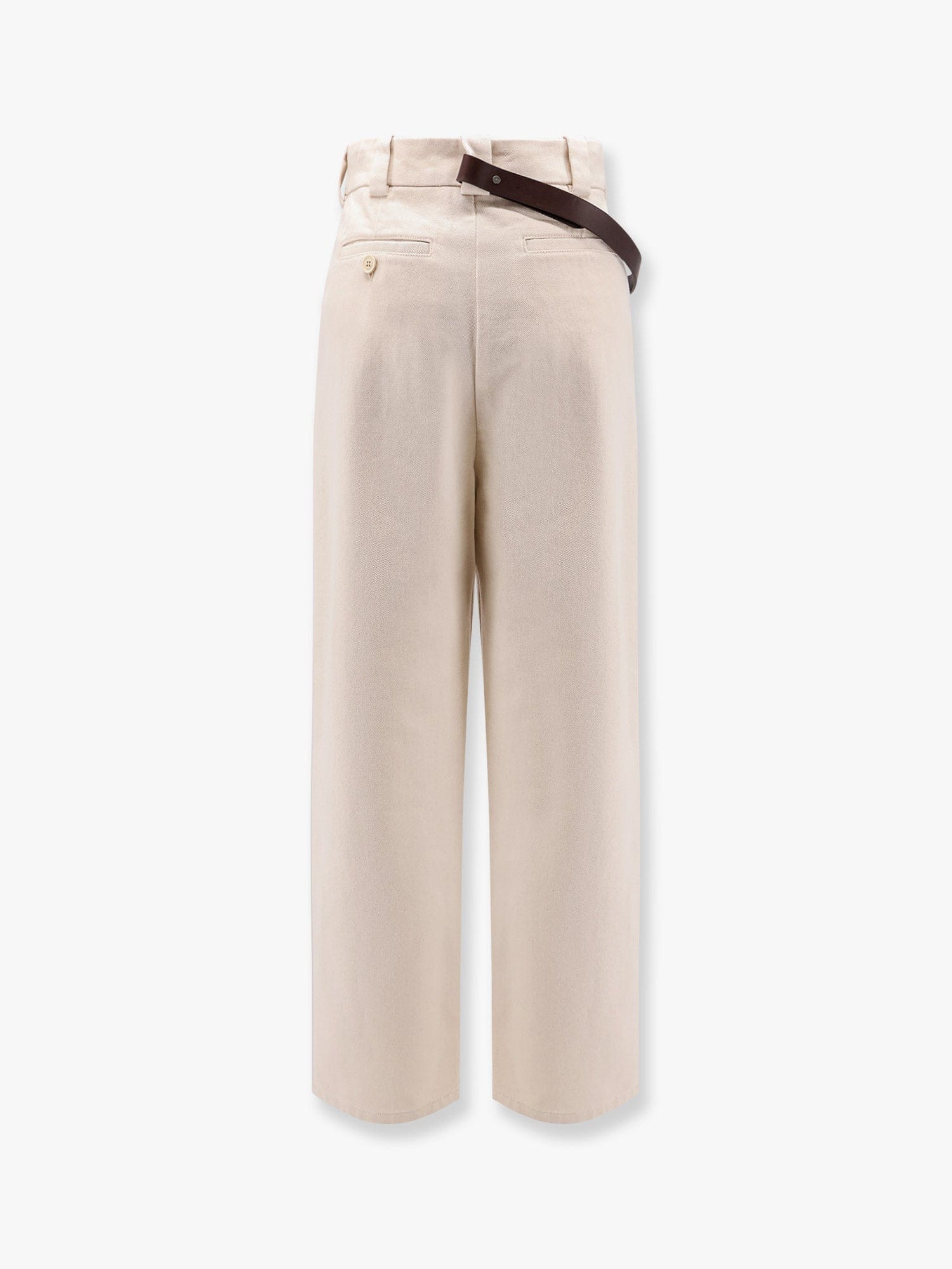 PINKO Reimagine by Pinko x Patrick McDowell cotton trousers with crossover and belt
