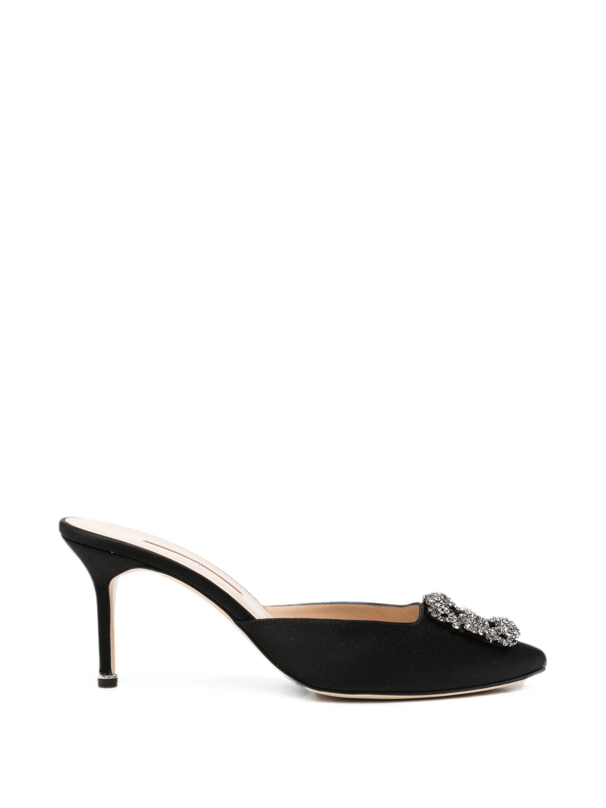 Manolo Blahnik Hangisi crystal - buckle mules