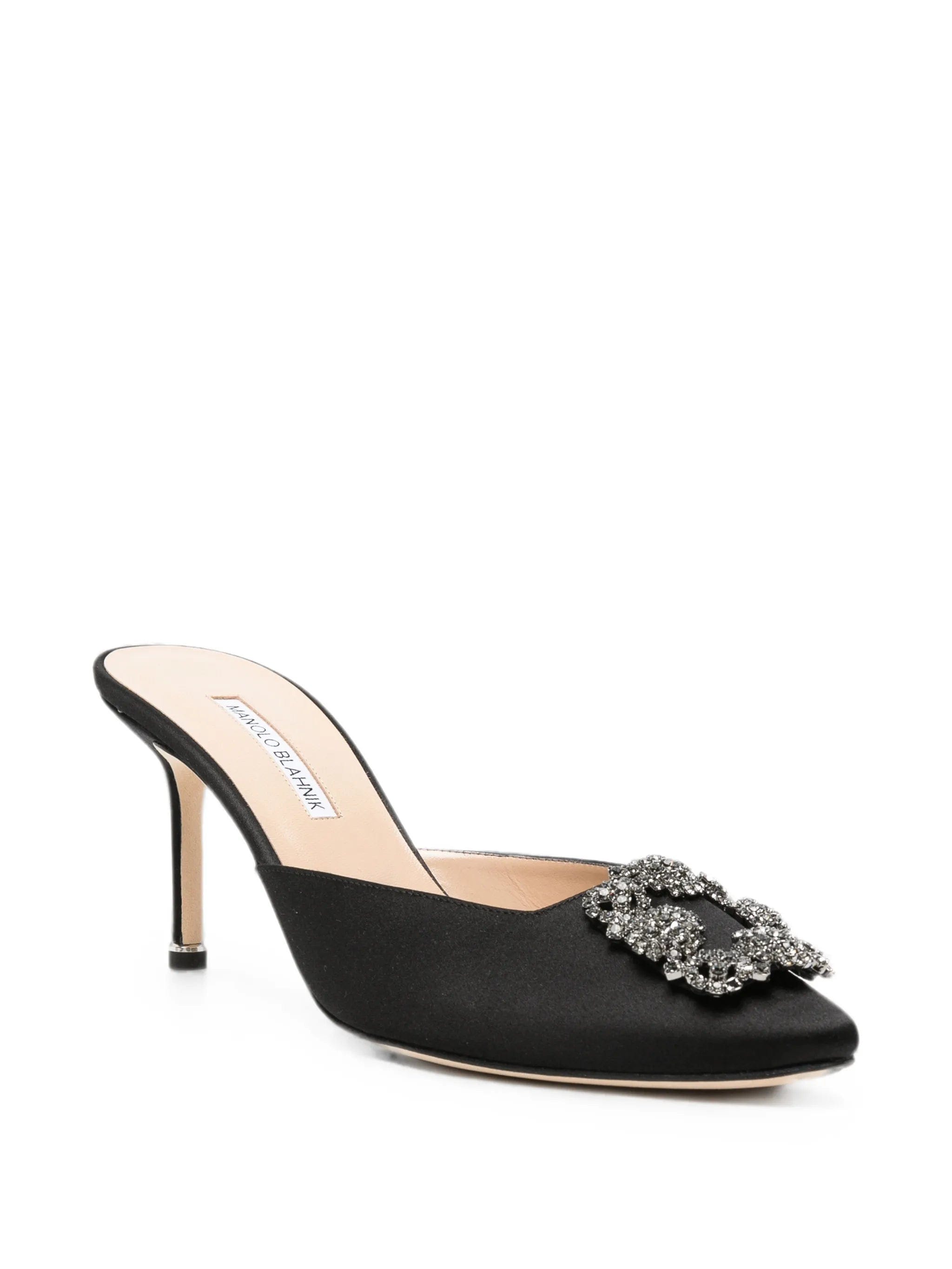 Manolo Blahnik Hangisi crystal - buckle mules