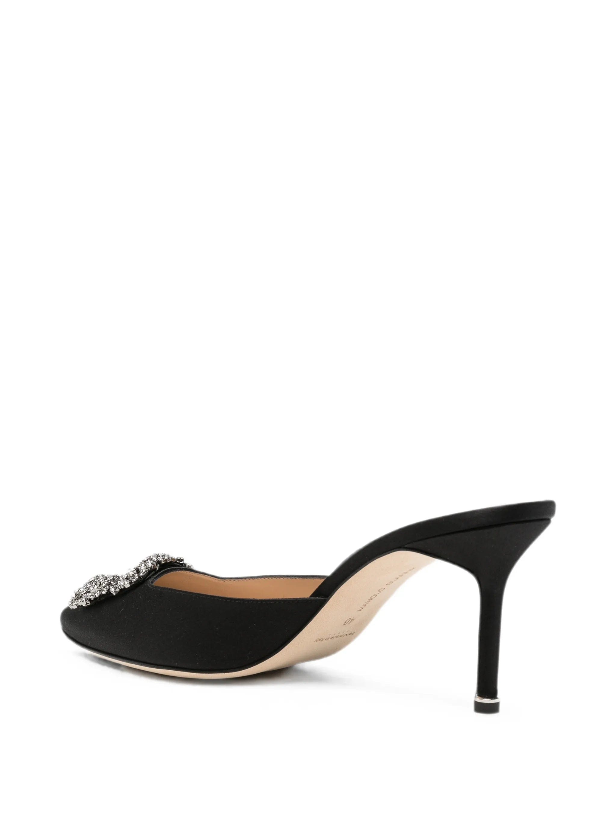 Manolo Blahnik Hangisi crystal - buckle mules