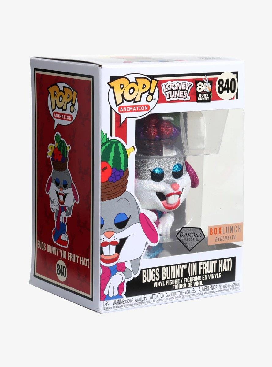 Funko Pop! Bugs Bunny (In Fruit Hat) Diamond Collection #840 Funko Pop! Looney Tunes, Box Lunch Exclusive