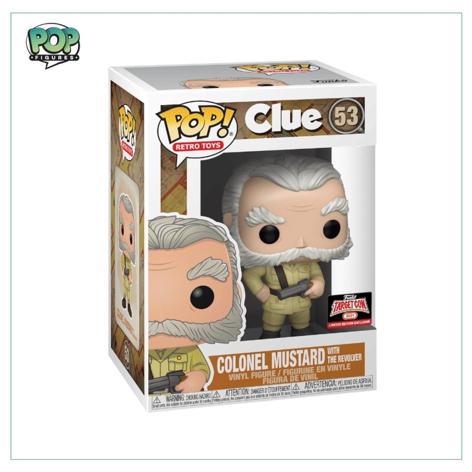 Funko Pop! Colonel Mustard with the Revolver #53 Funko Pop! Retro Toys, 2021 Target Limited Edition Exclusive