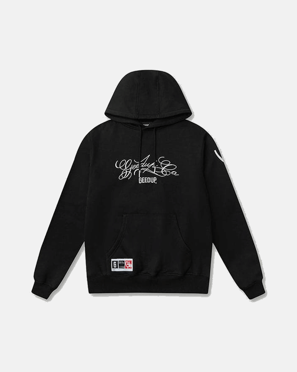 GEEDUP CURSIVE LOGO HOODIE BLACK