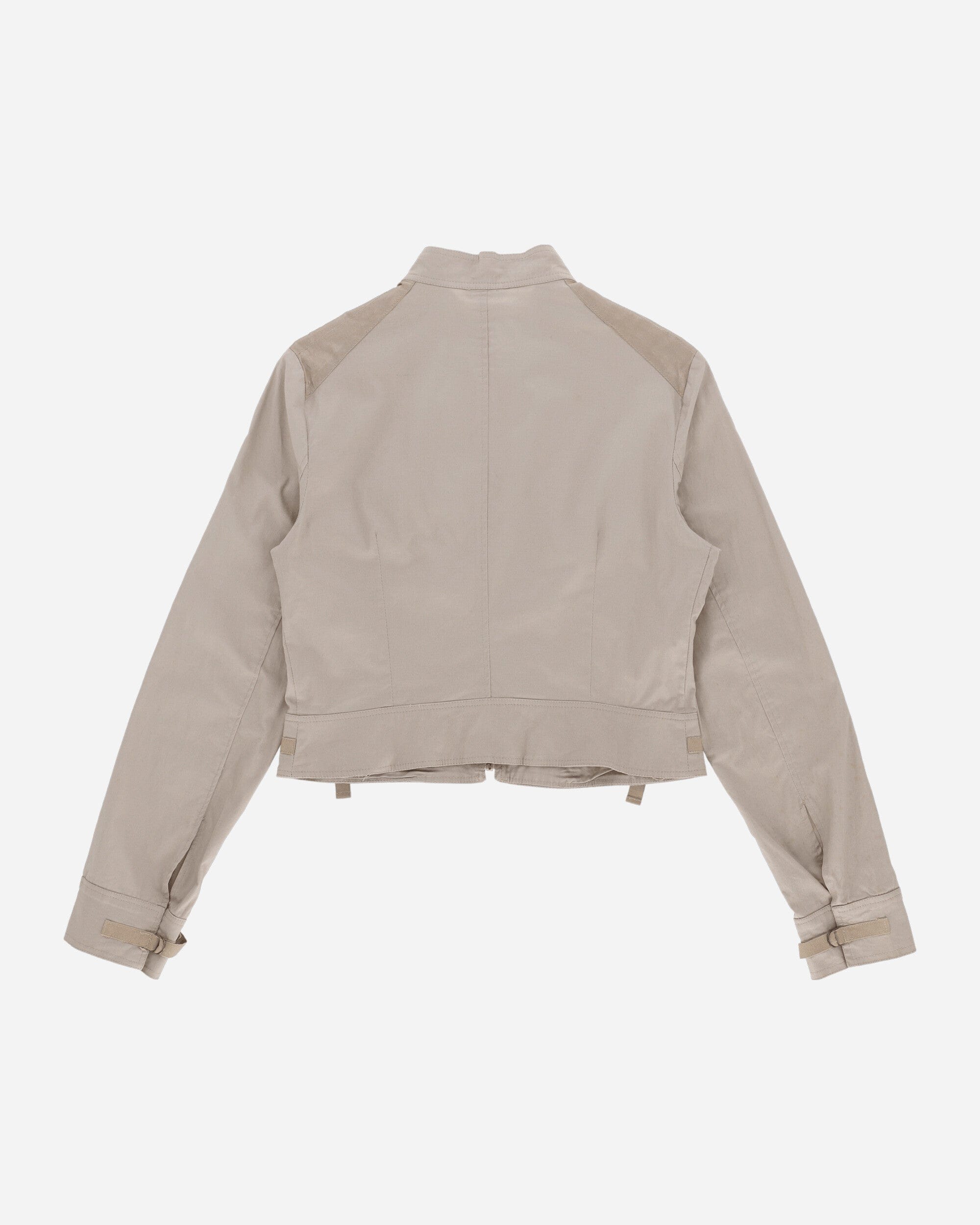 Pezze Vintage Women's Net Chest Pockets Jacket Beige