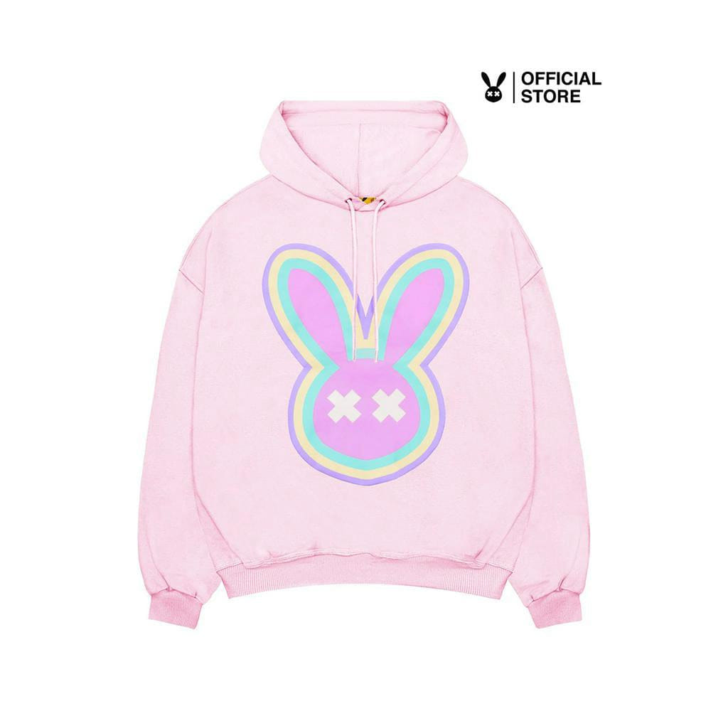 NEON RABBIT HOODIE PINK