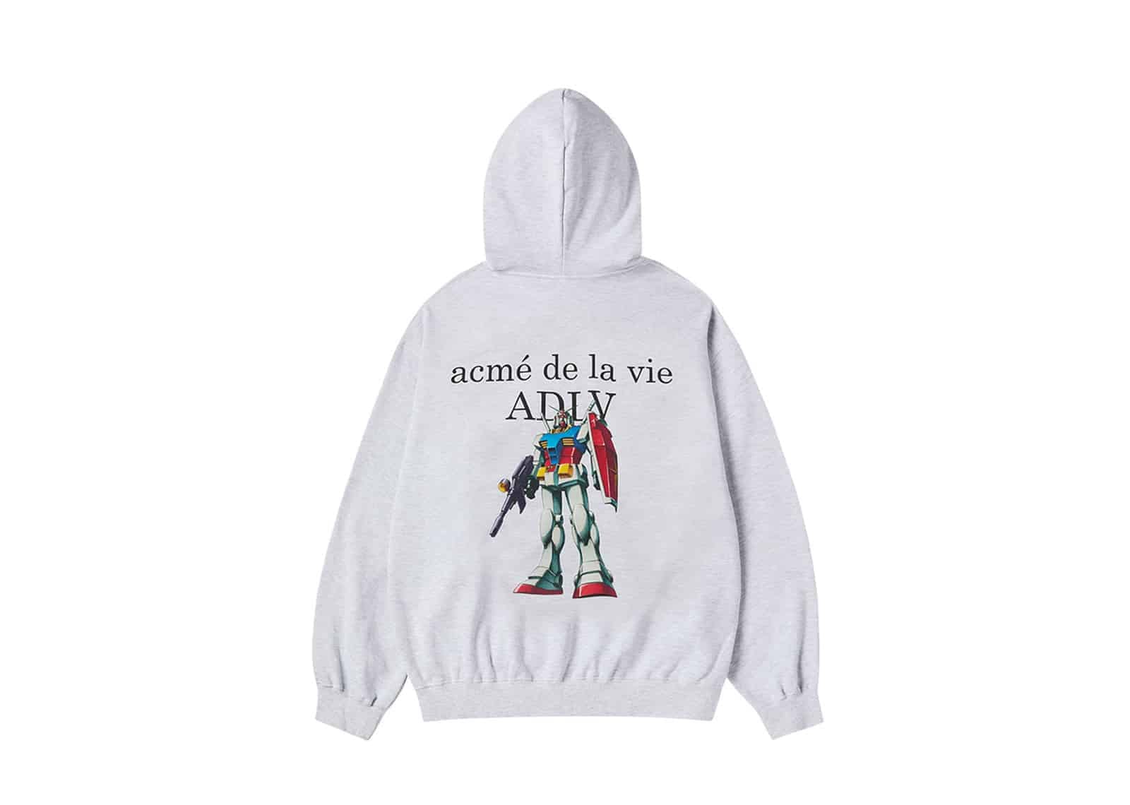 ACME de la VIE (ADLV) ADLV Mobile Suit Gundam Basic Logo Zip Up Hoodie White