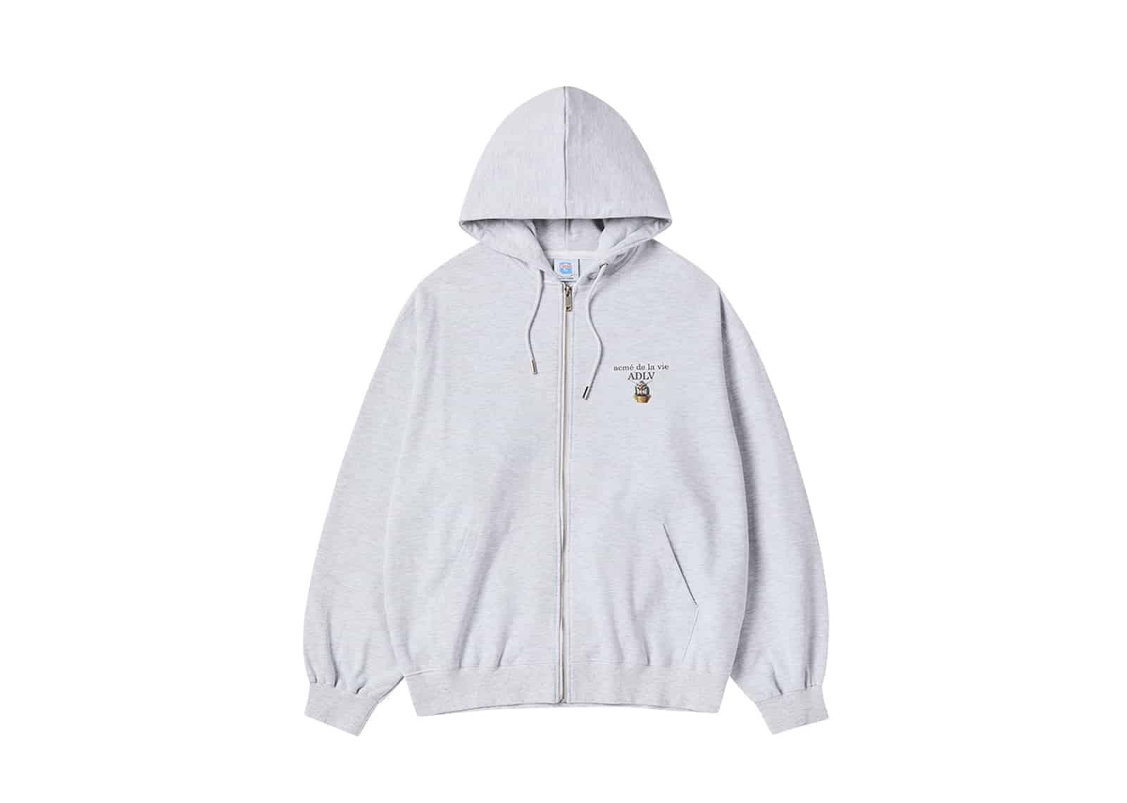 ACME de la VIE (ADLV) ADLV Mobile Suit Gundam Basic Logo Zip Up Hoodie White