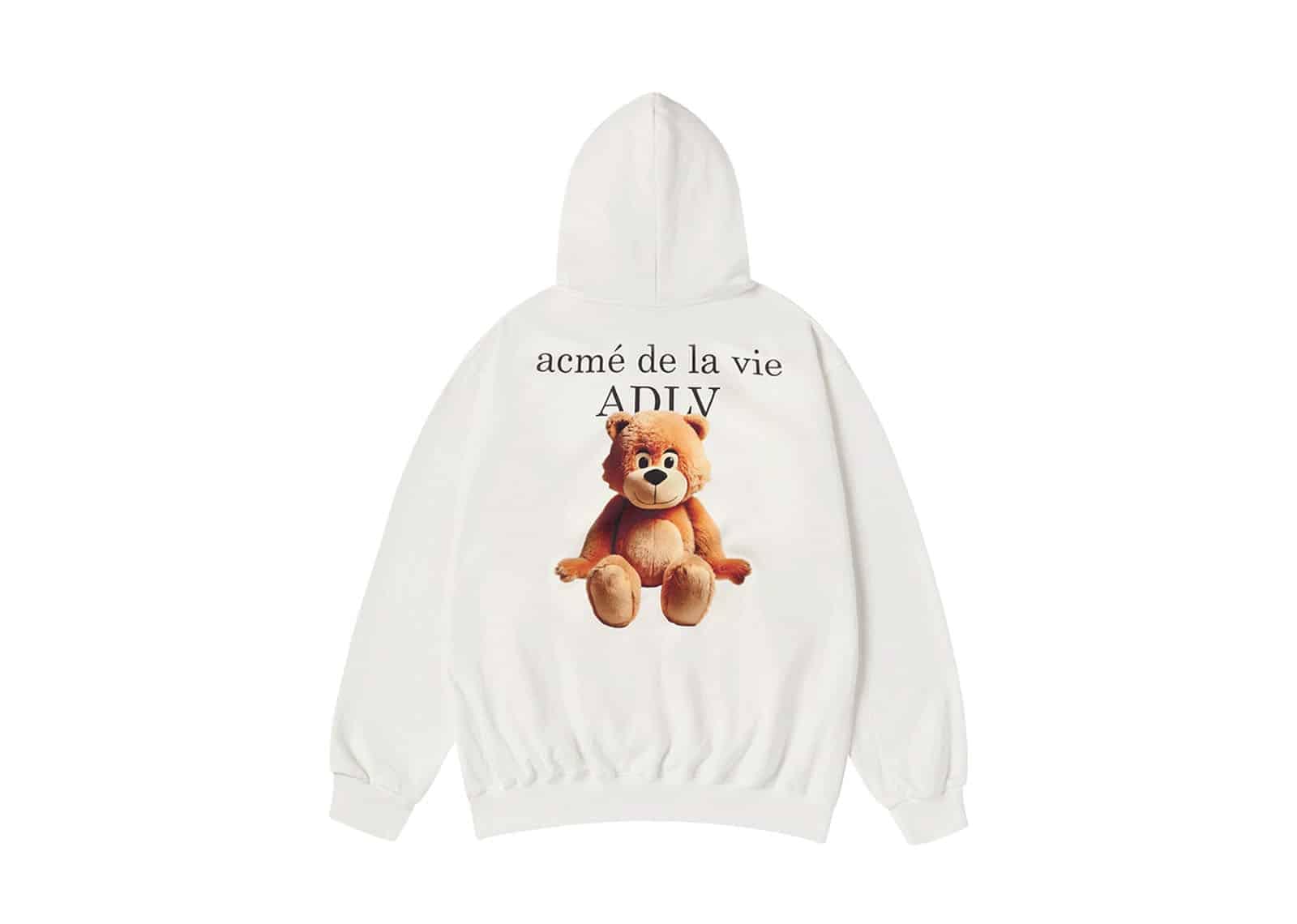 ACME de la VIE (ADLV) ADLV Ac Bear Basic Logo Hoodie White