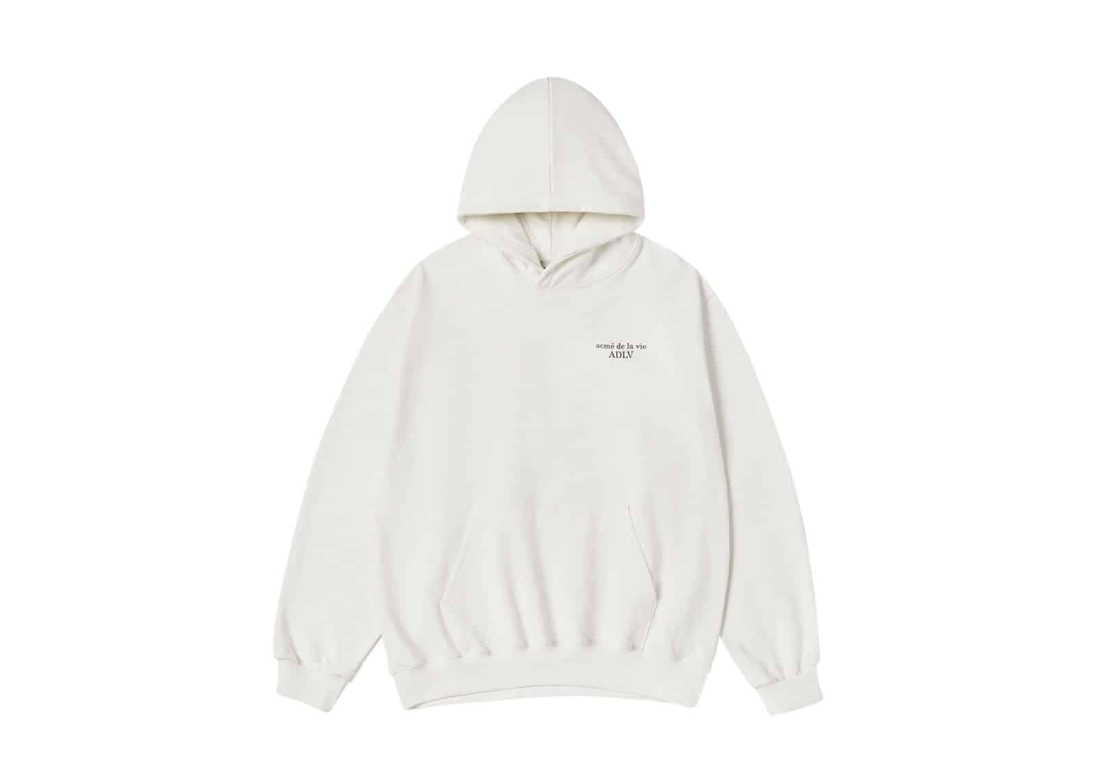 ACME de la VIE (ADLV) ADLV Ac Bear Basic Logo Hoodie White