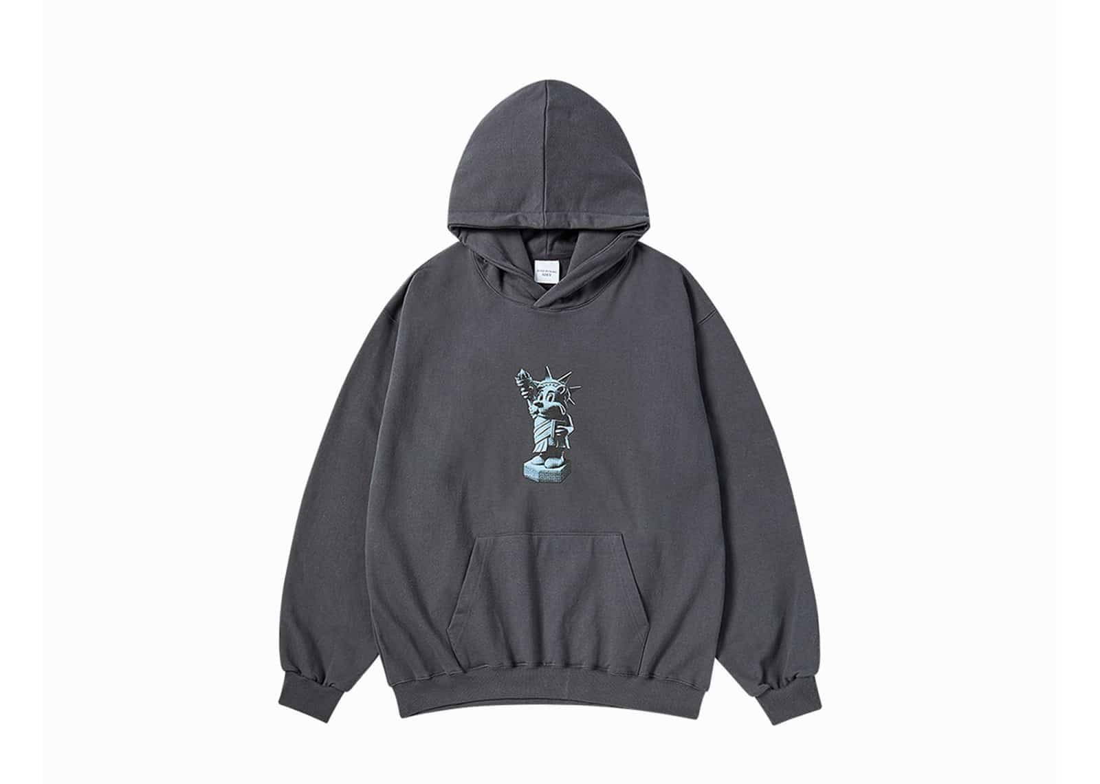 ACME de la VIE (ADLV) ADLV AC Bear Statue Of Liberty Hoodie Charcoal