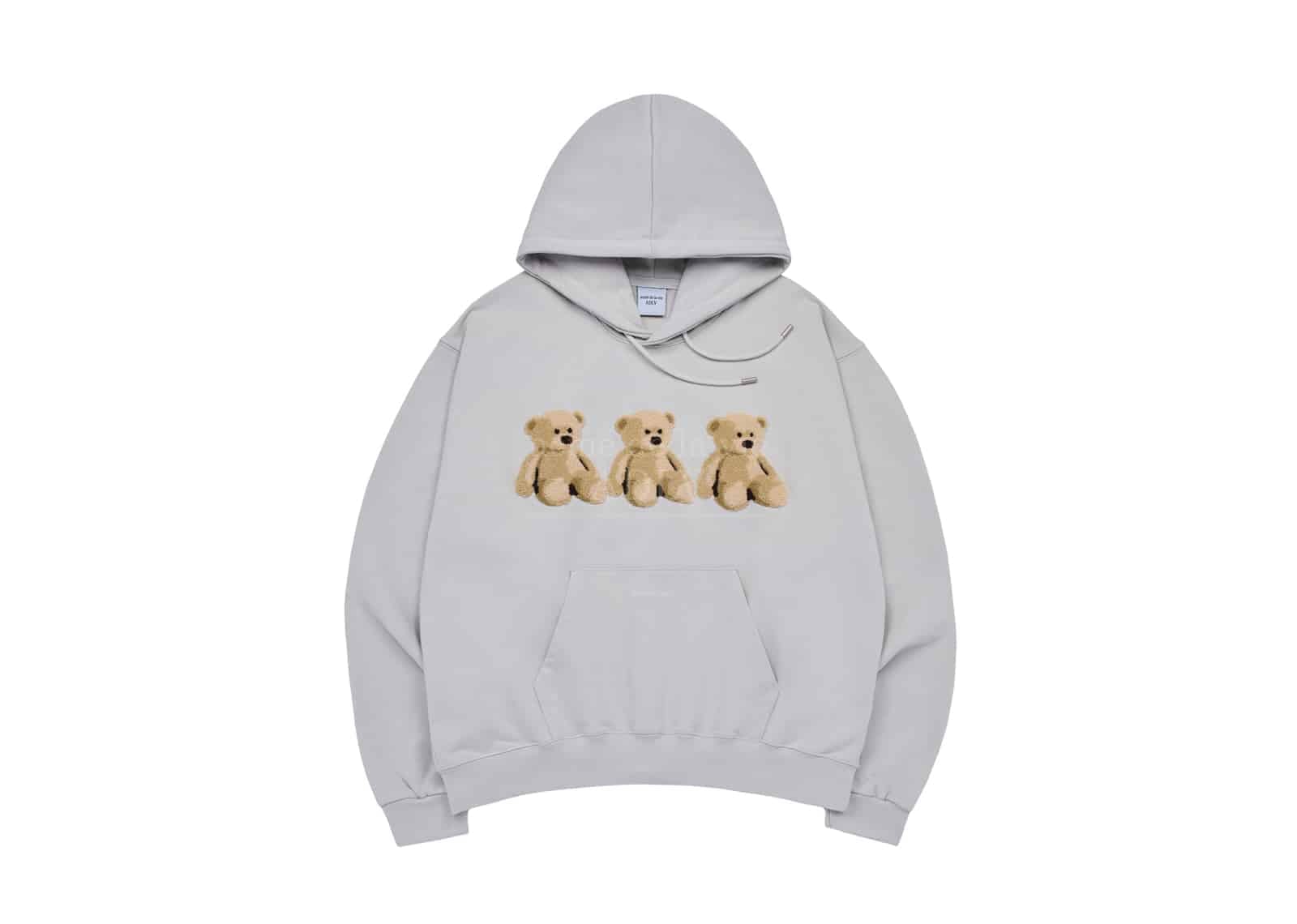 ACME de la VIE (ADLV) ADLV Three Boucle Bear Hoodie Light Grey