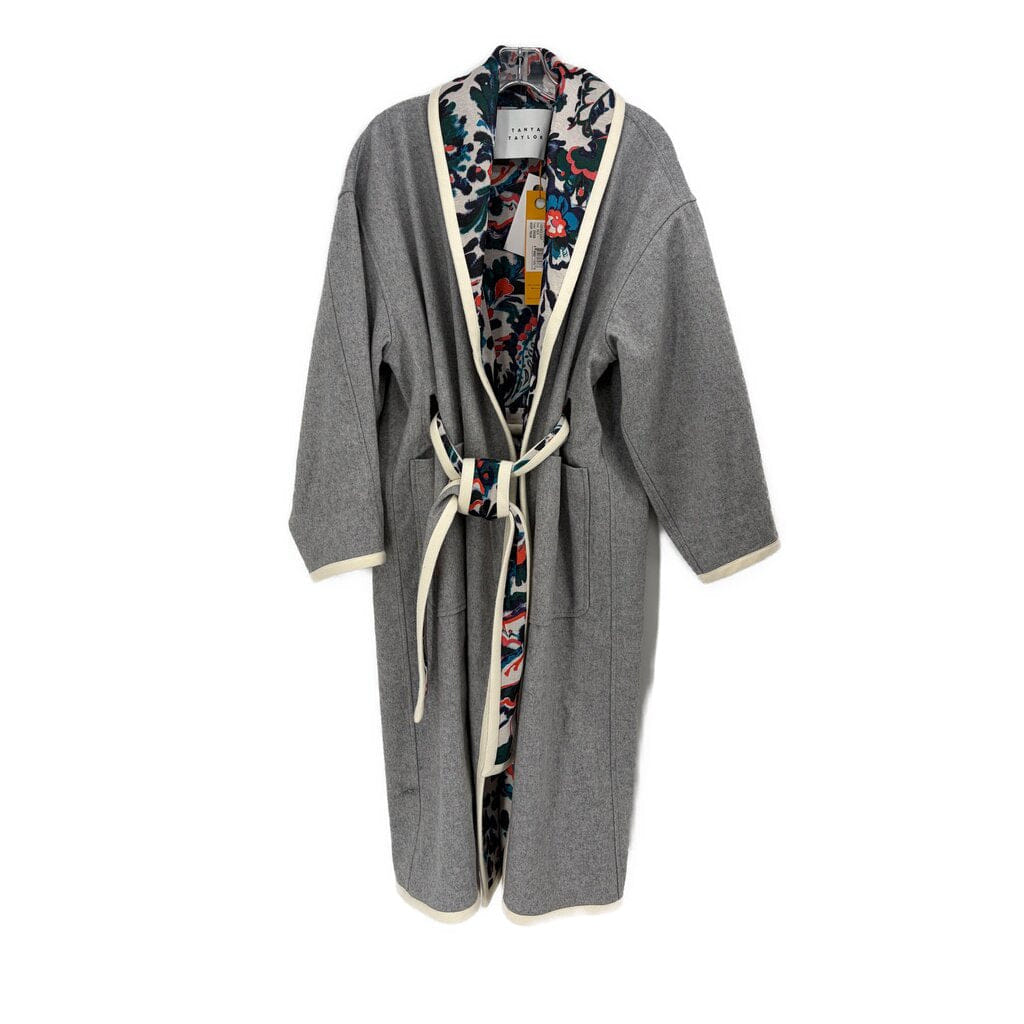 TANYA Taylor WRAP OUTERWEAR GREY S
