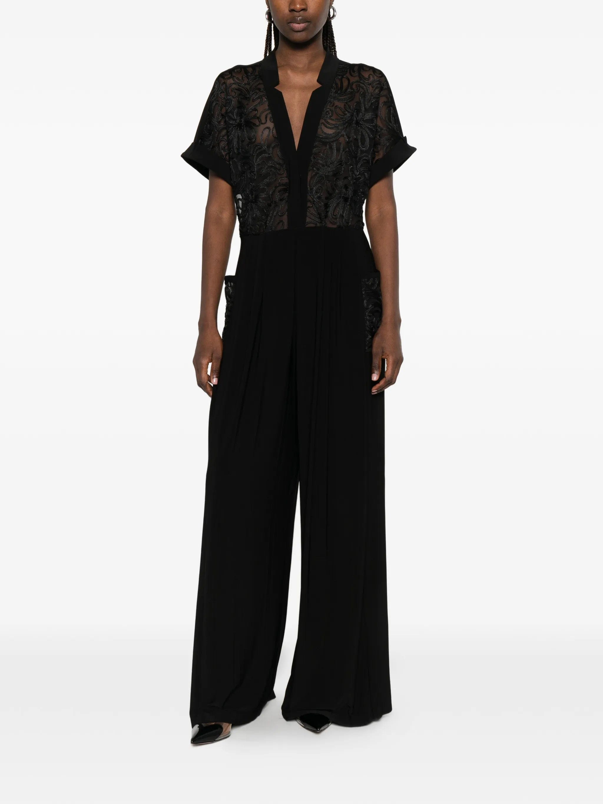 Norma Kamali Geralyn short - sleeves jumpsuit