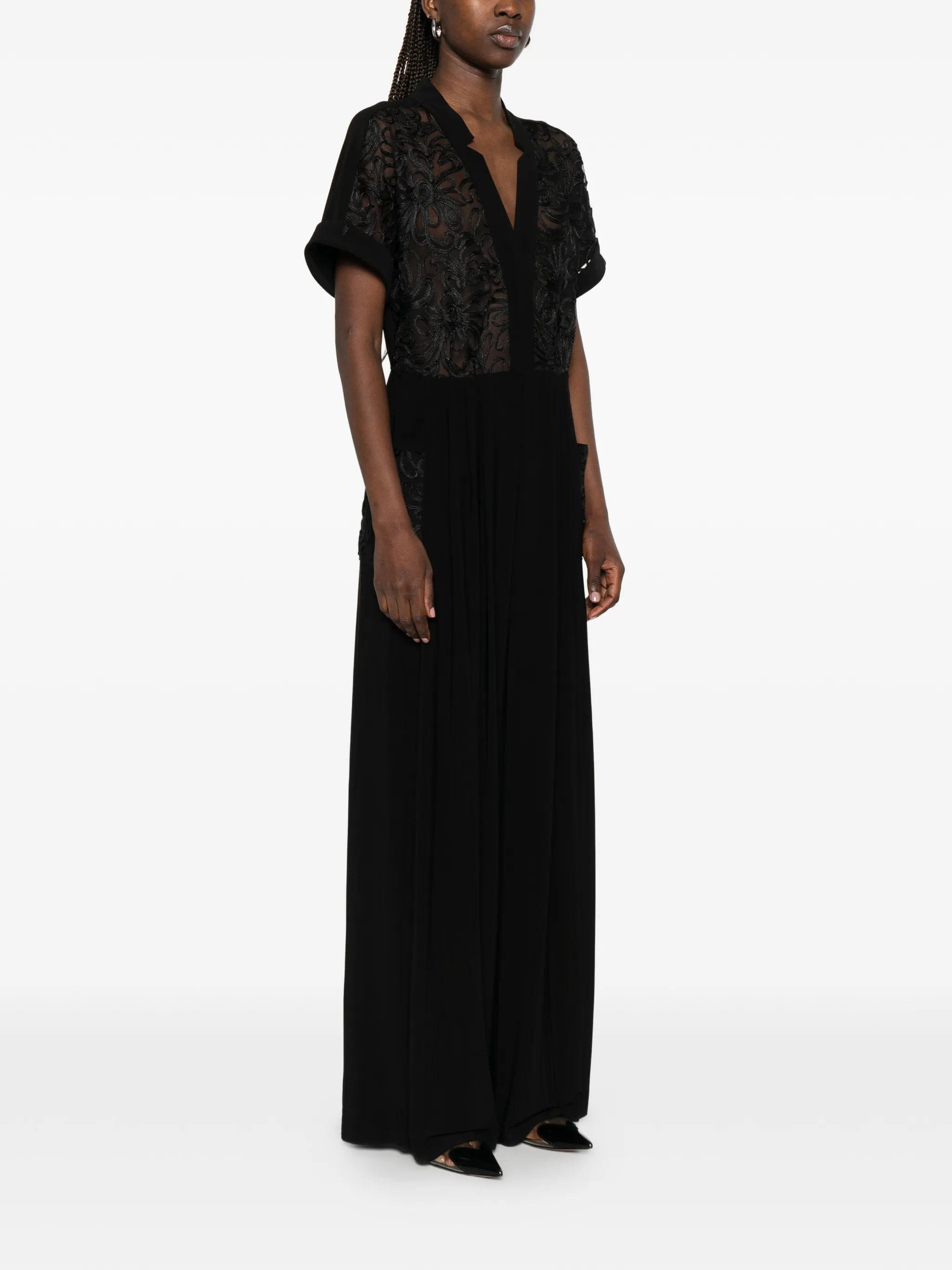 Norma Kamali Geralyn short - sleeves jumpsuit