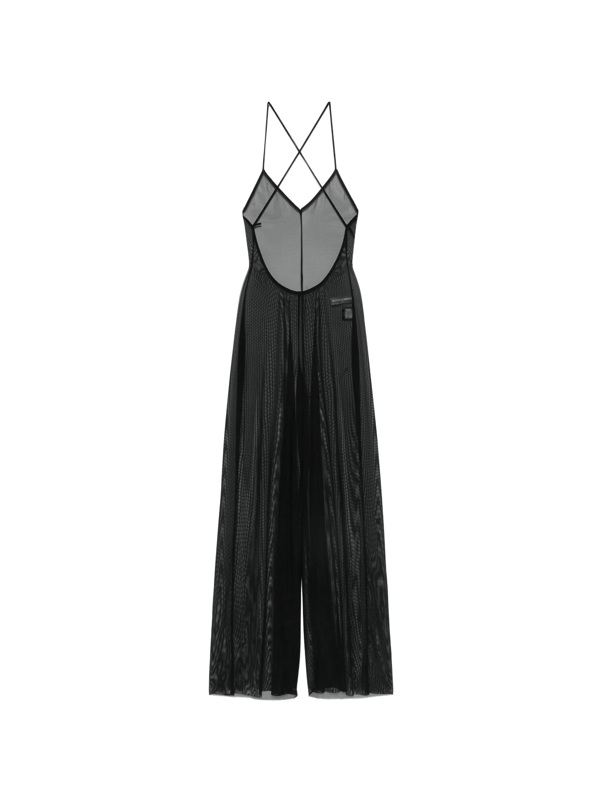 Norma Kamali Fara sheer low - back jumpsuit