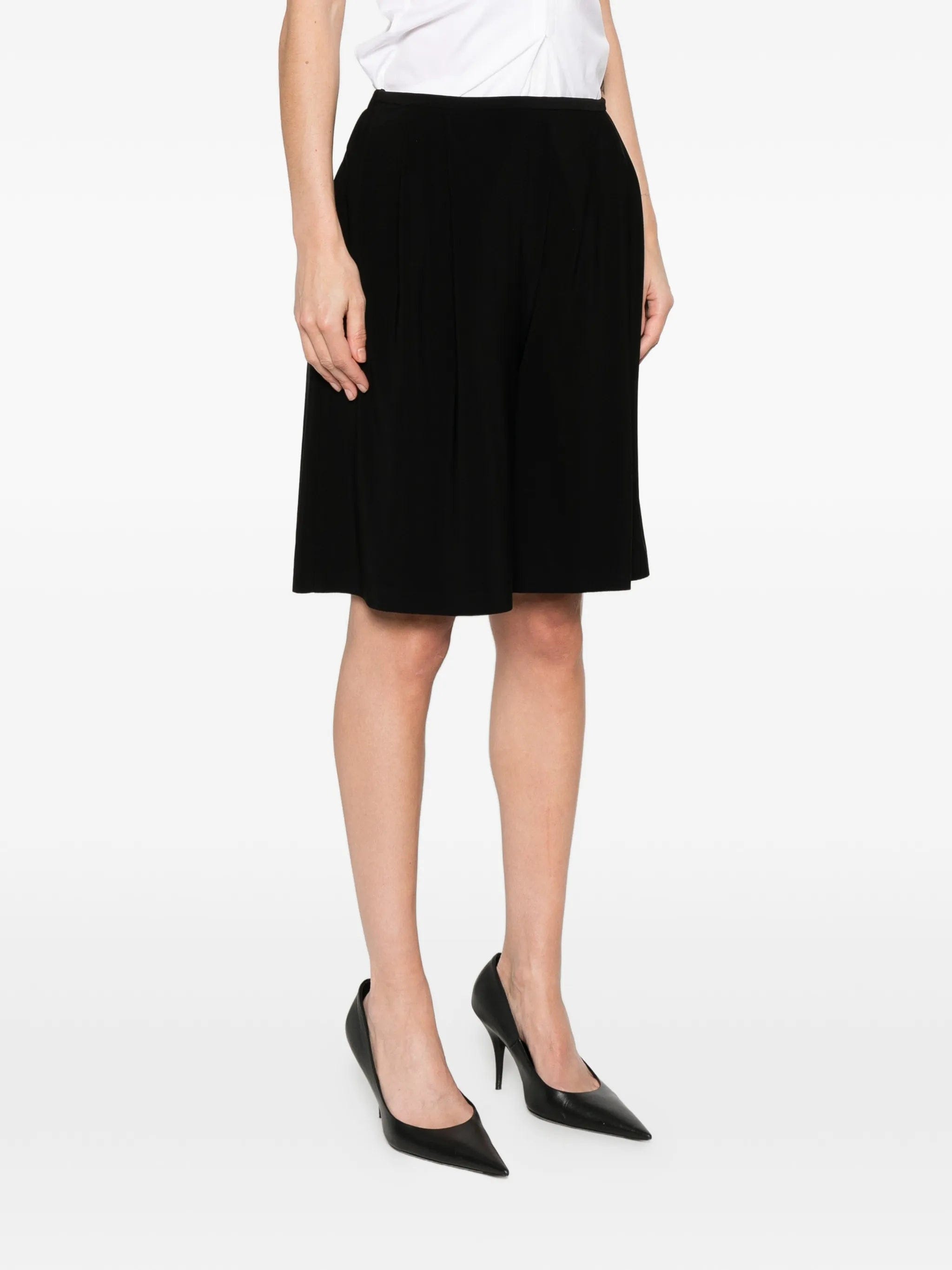 Norma Kamali pleated bermuda shorts