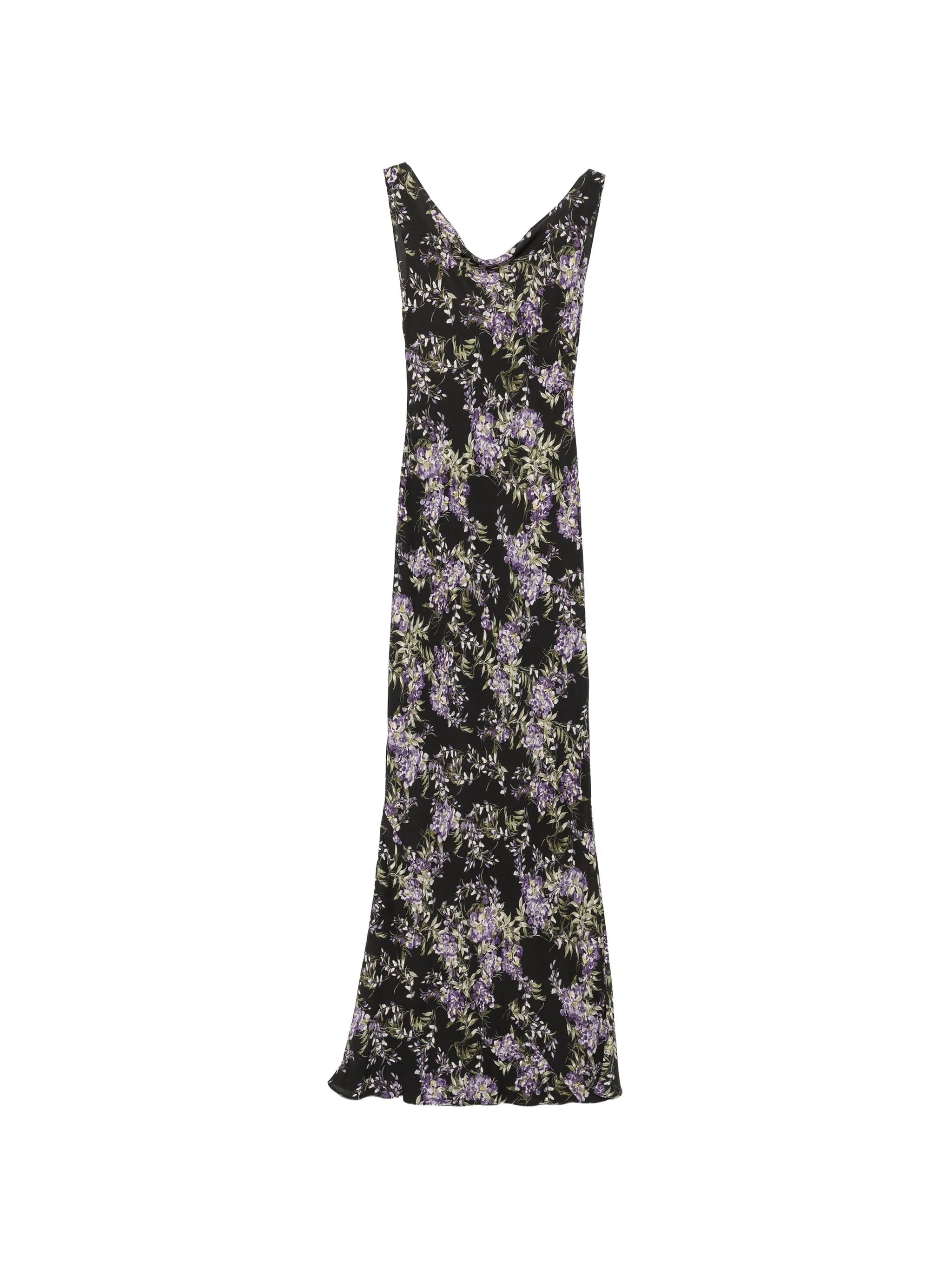 Norma Kamali floral - print cowl - neck dress