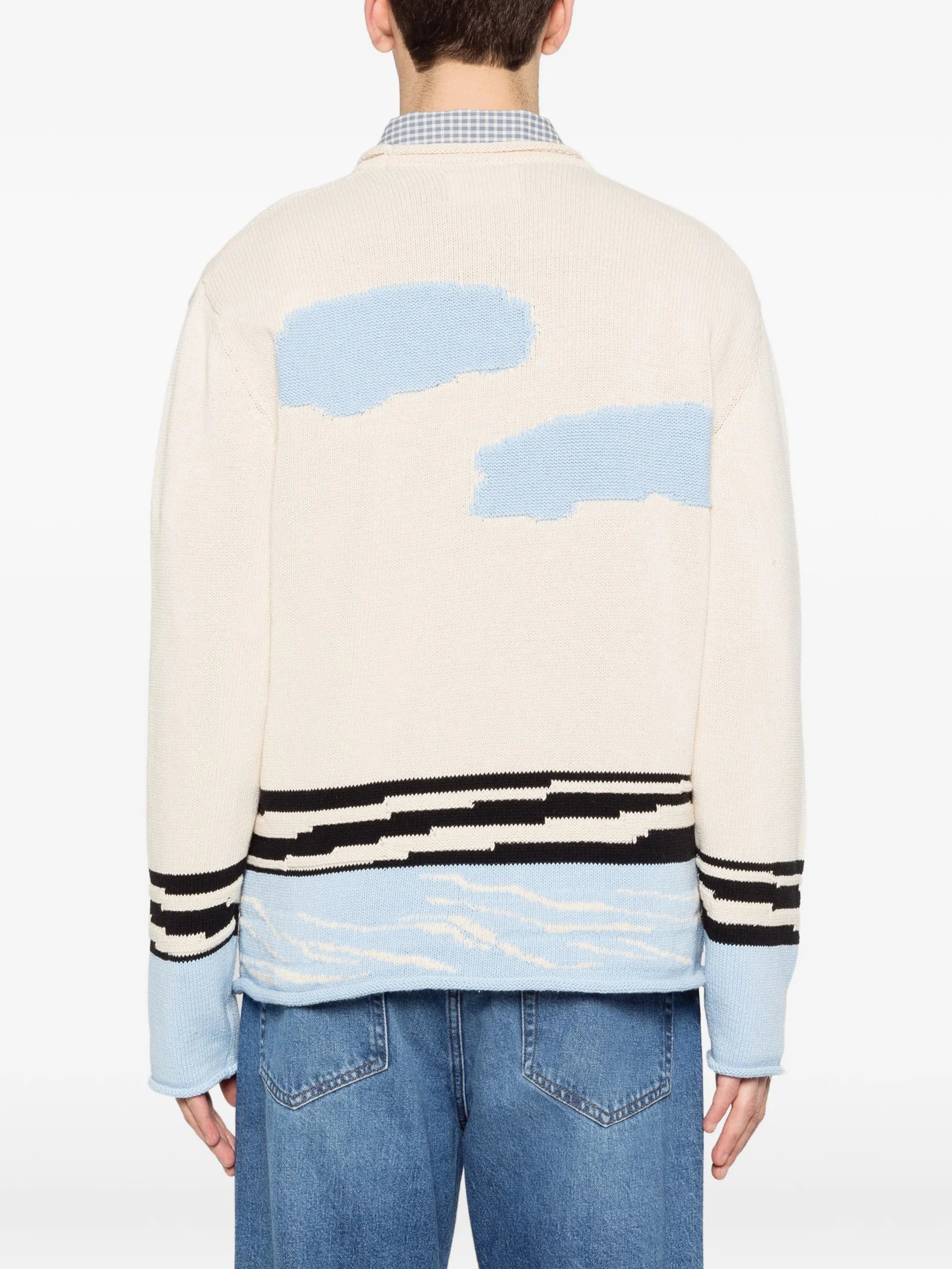 NN07 Mikkel house - graphic crew - neck sweater