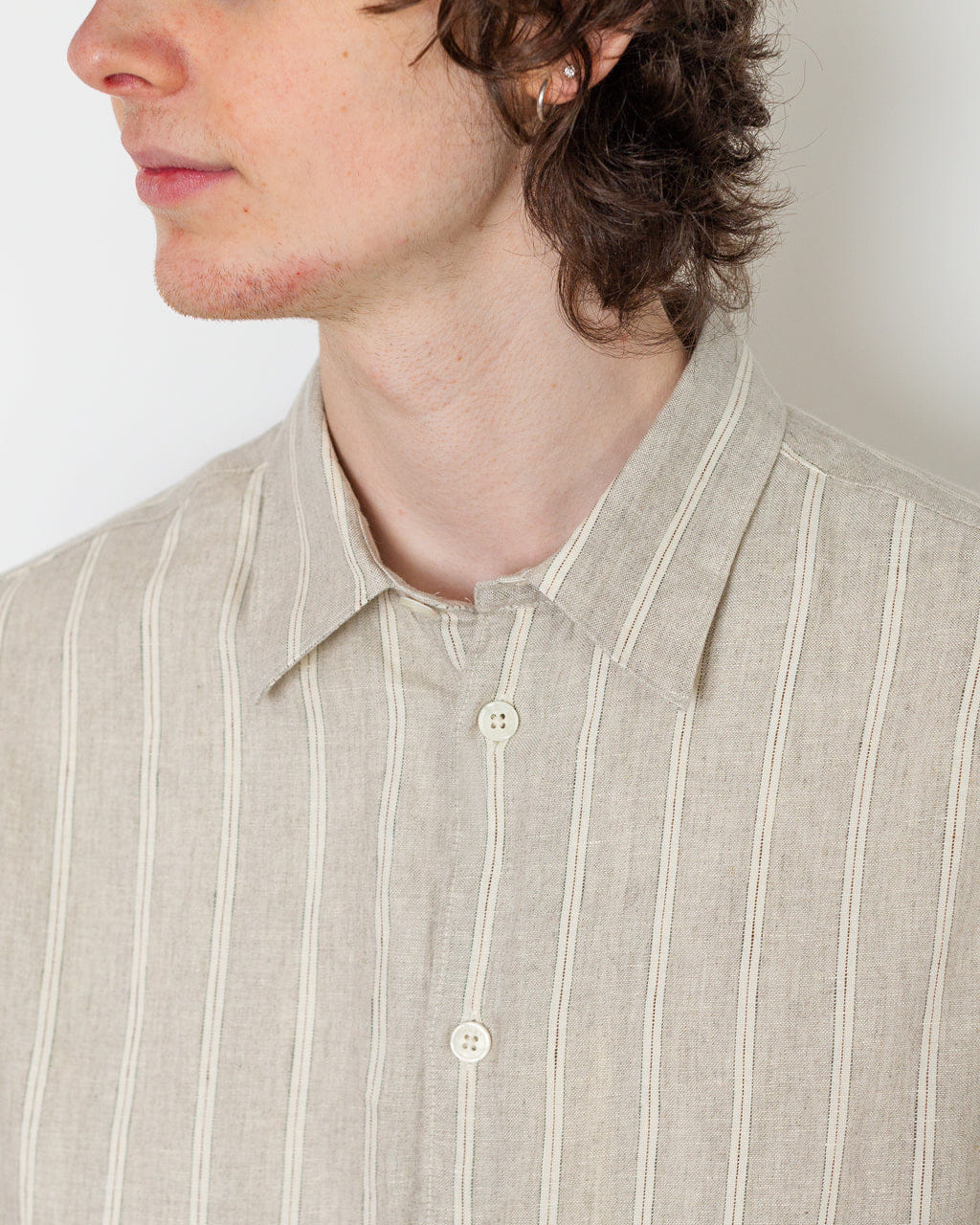 NN07 Enzo Shirt 5728 - Oat Stripe