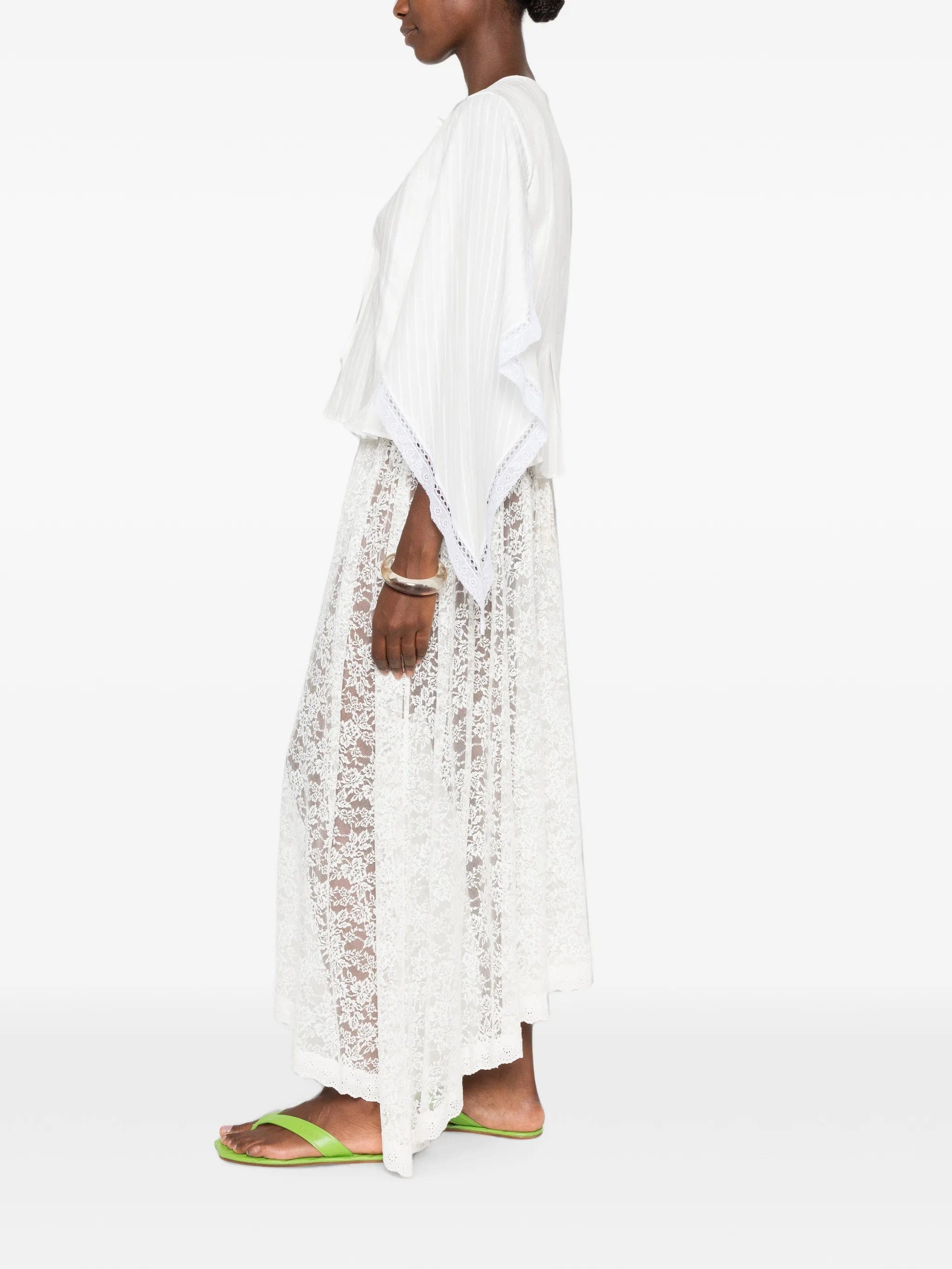 JW Anderson draped lace - trim top