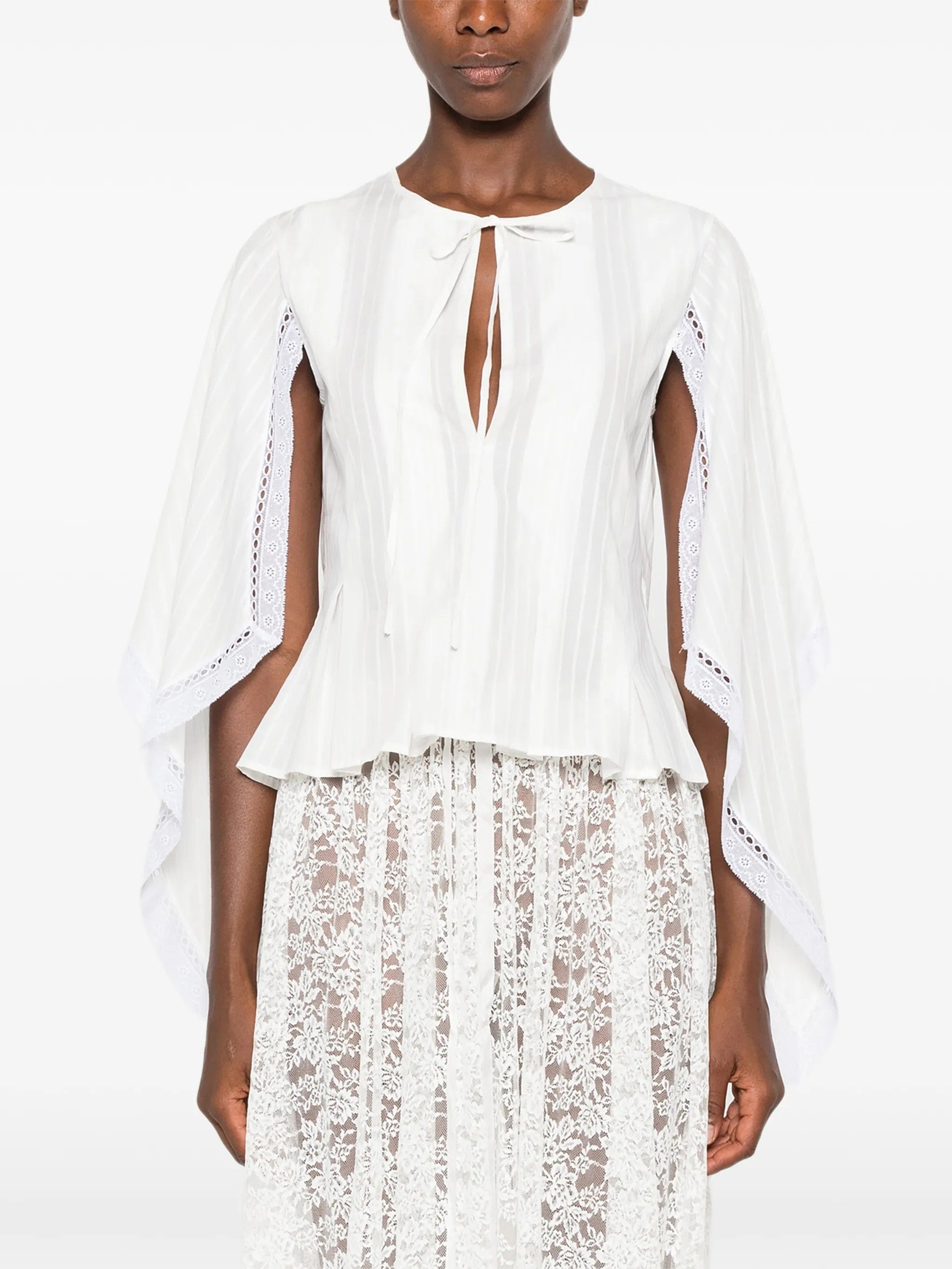 JW Anderson draped lace - trim top