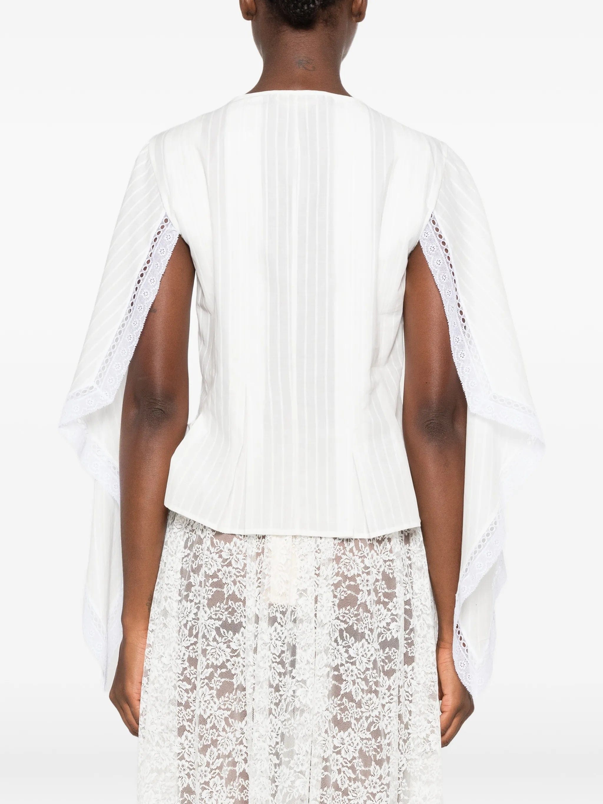 JW Anderson draped lace - trim top