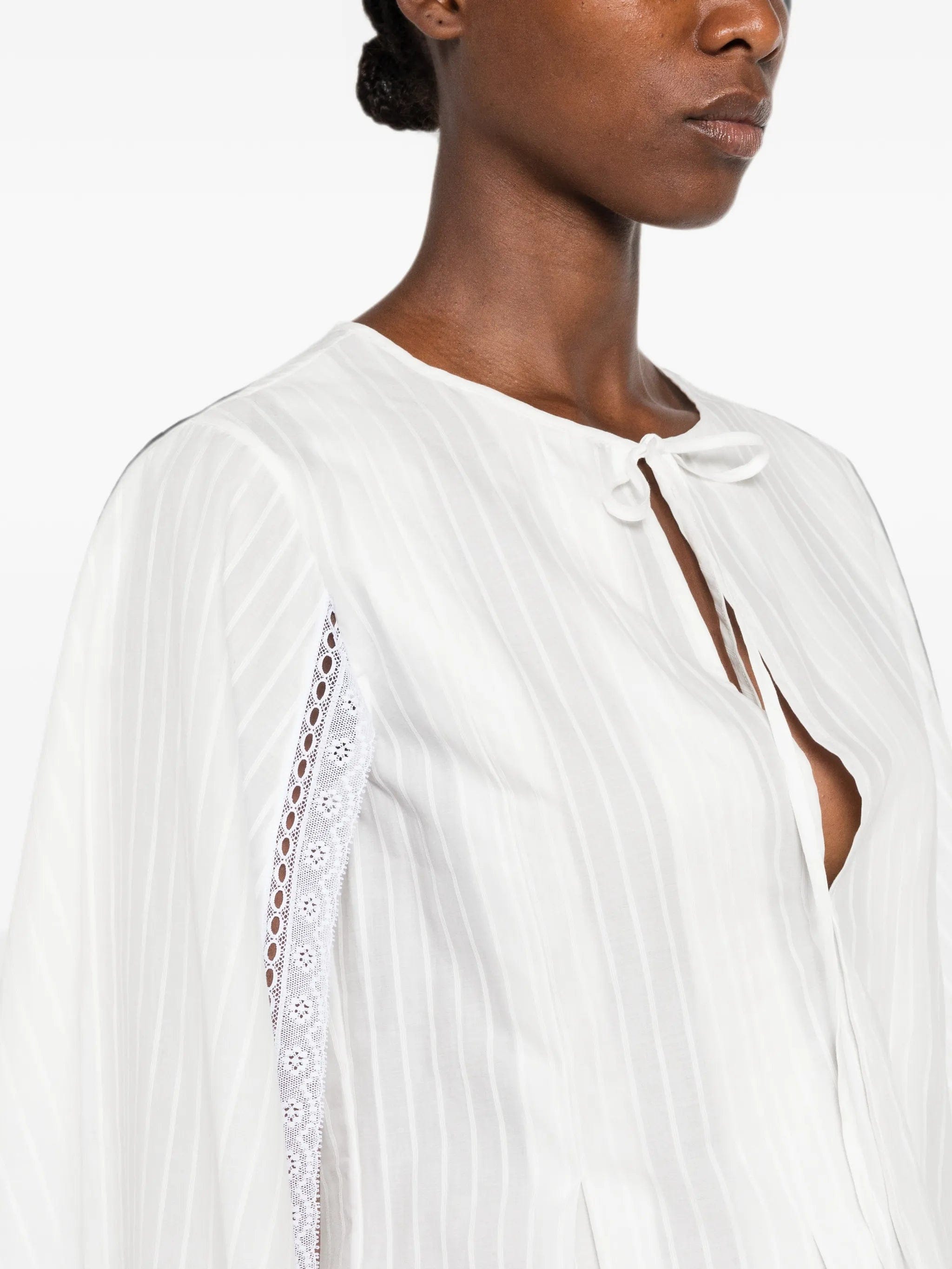 JW Anderson draped lace - trim top
