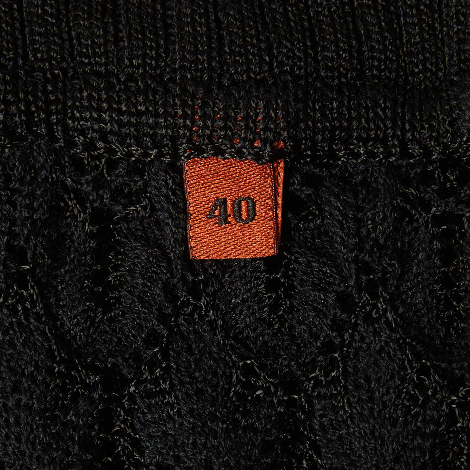 Missoni Black Stretch Knit Sheer Trousers