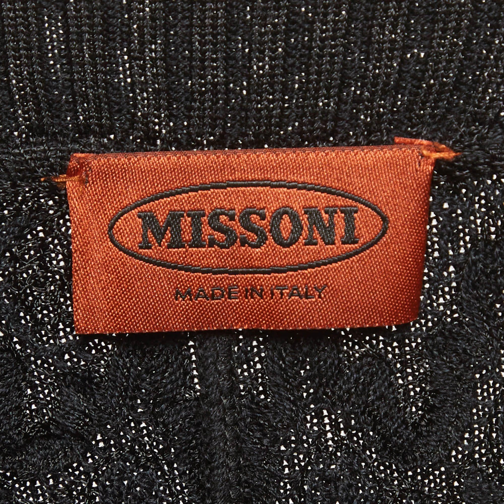 Missoni Black Stretch Knit Sheer Trousers