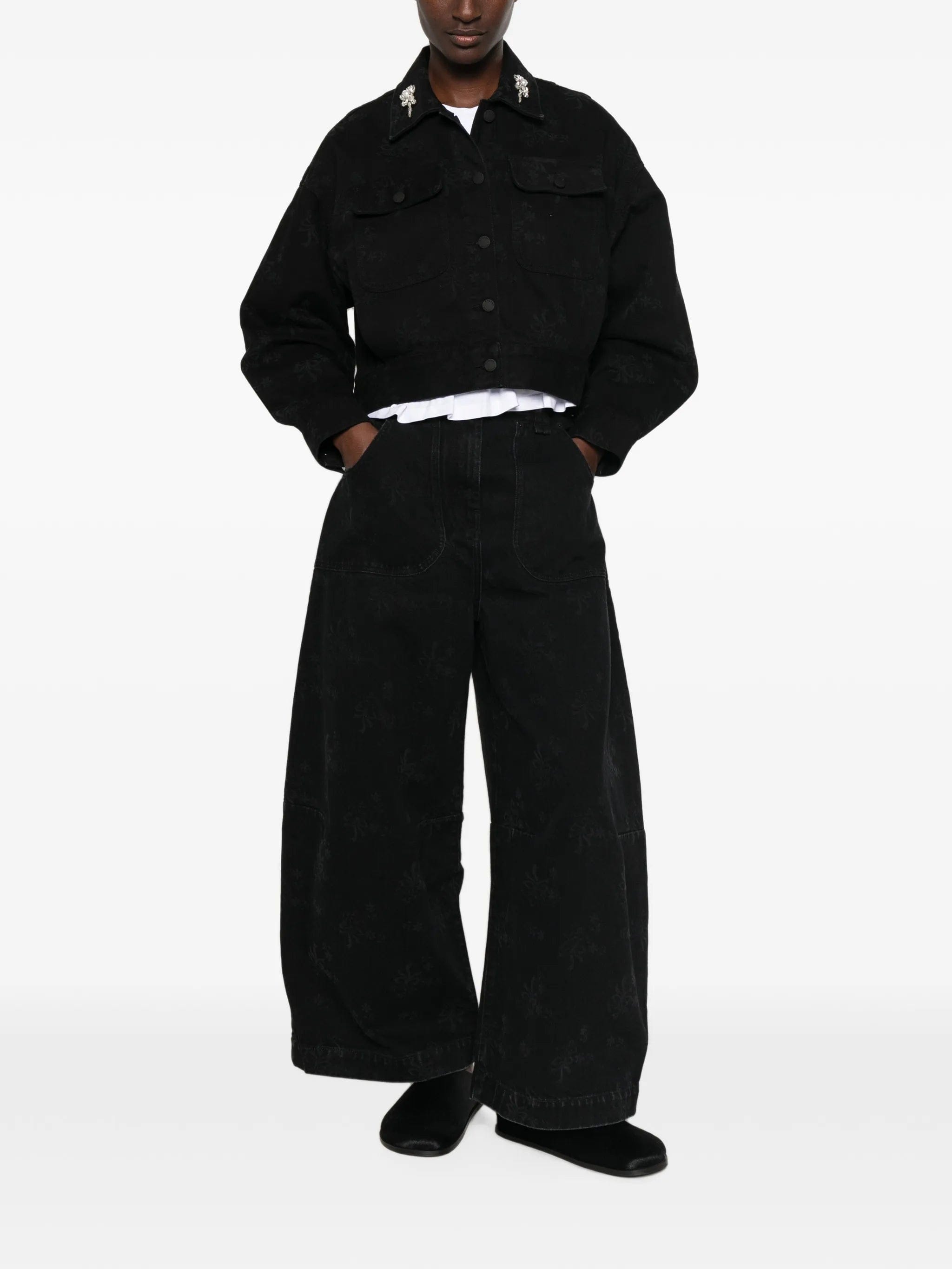 Simone Rocha logo - patch jeans