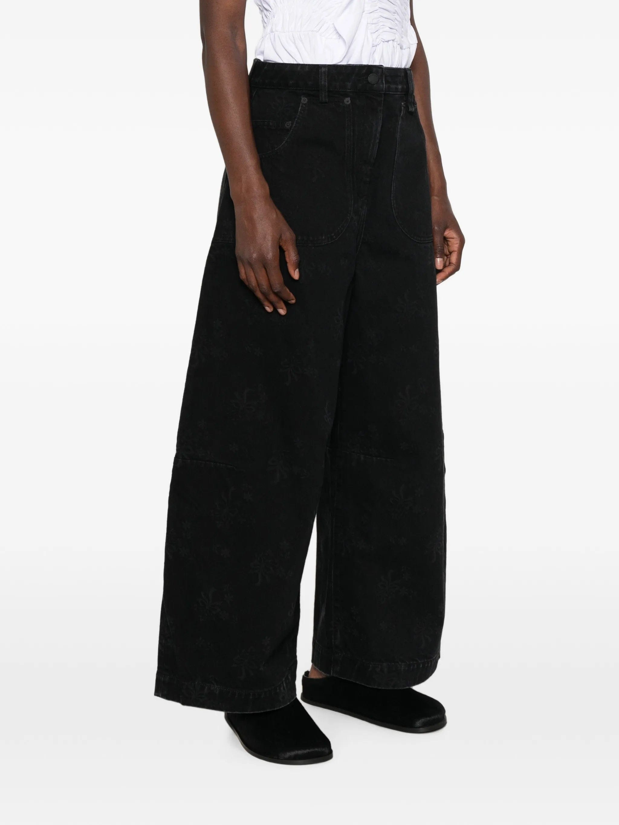 Simone Rocha logo - patch jeans
