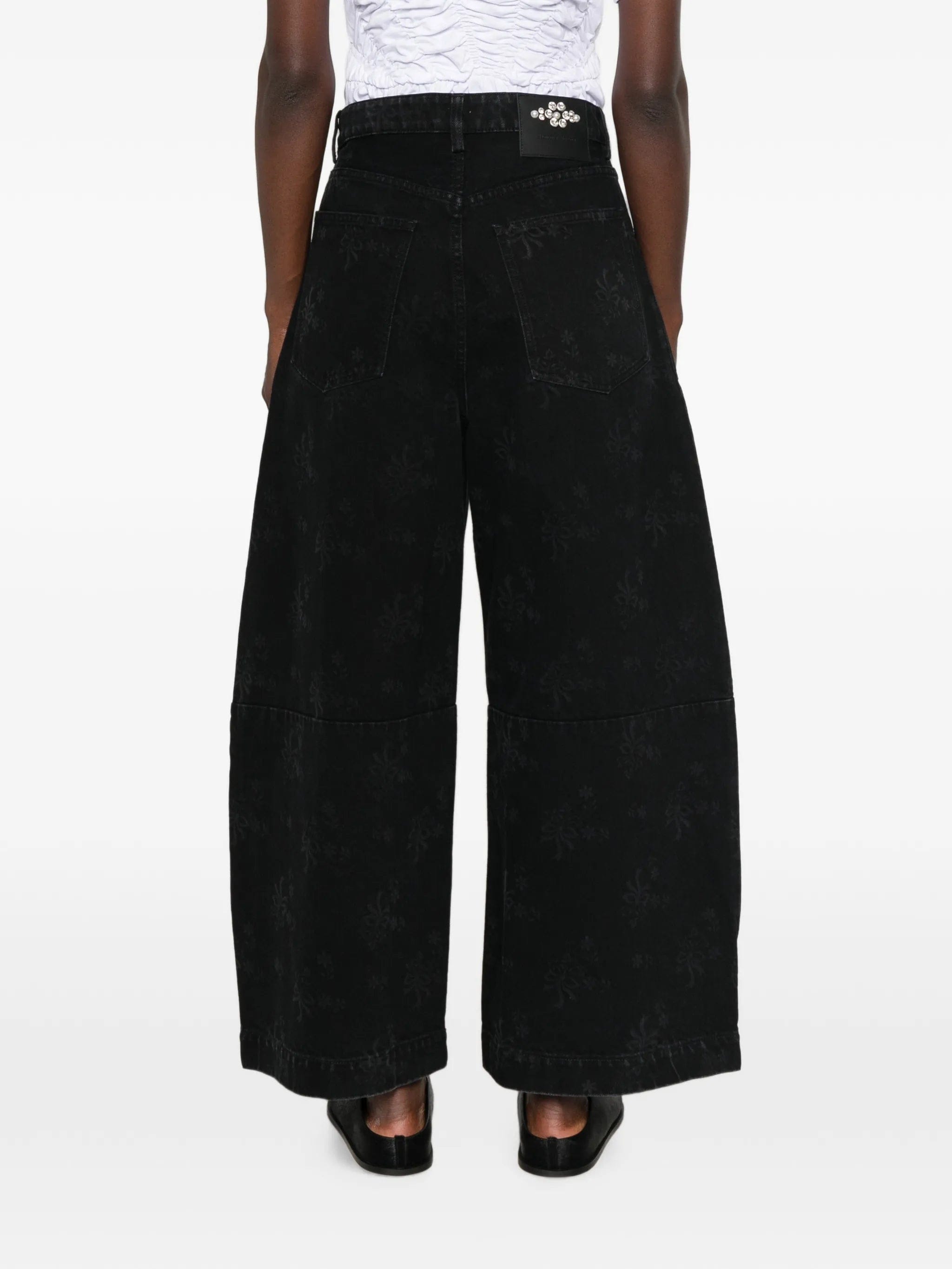 Simone Rocha logo - patch jeans