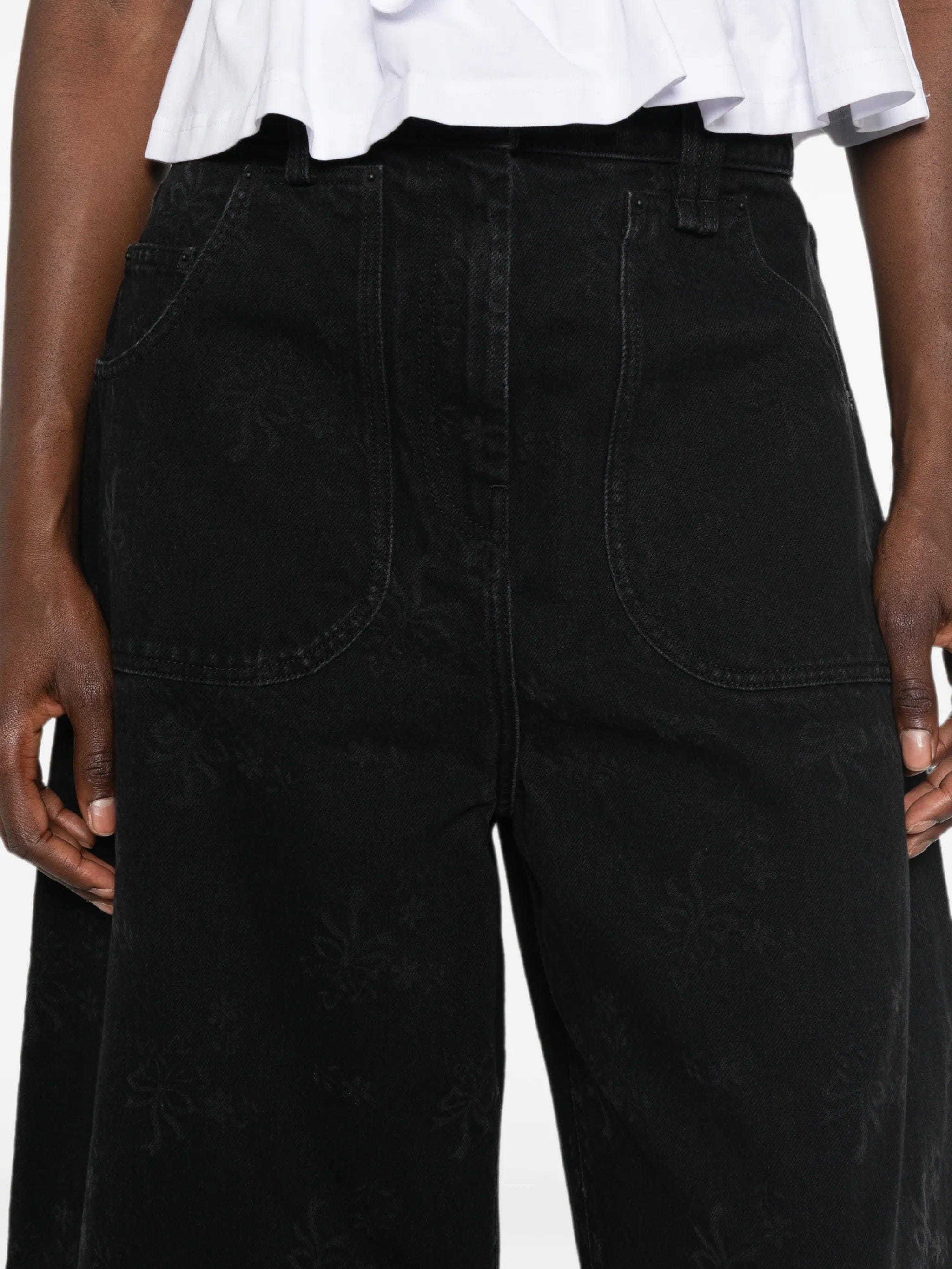 Simone Rocha logo - patch jeans