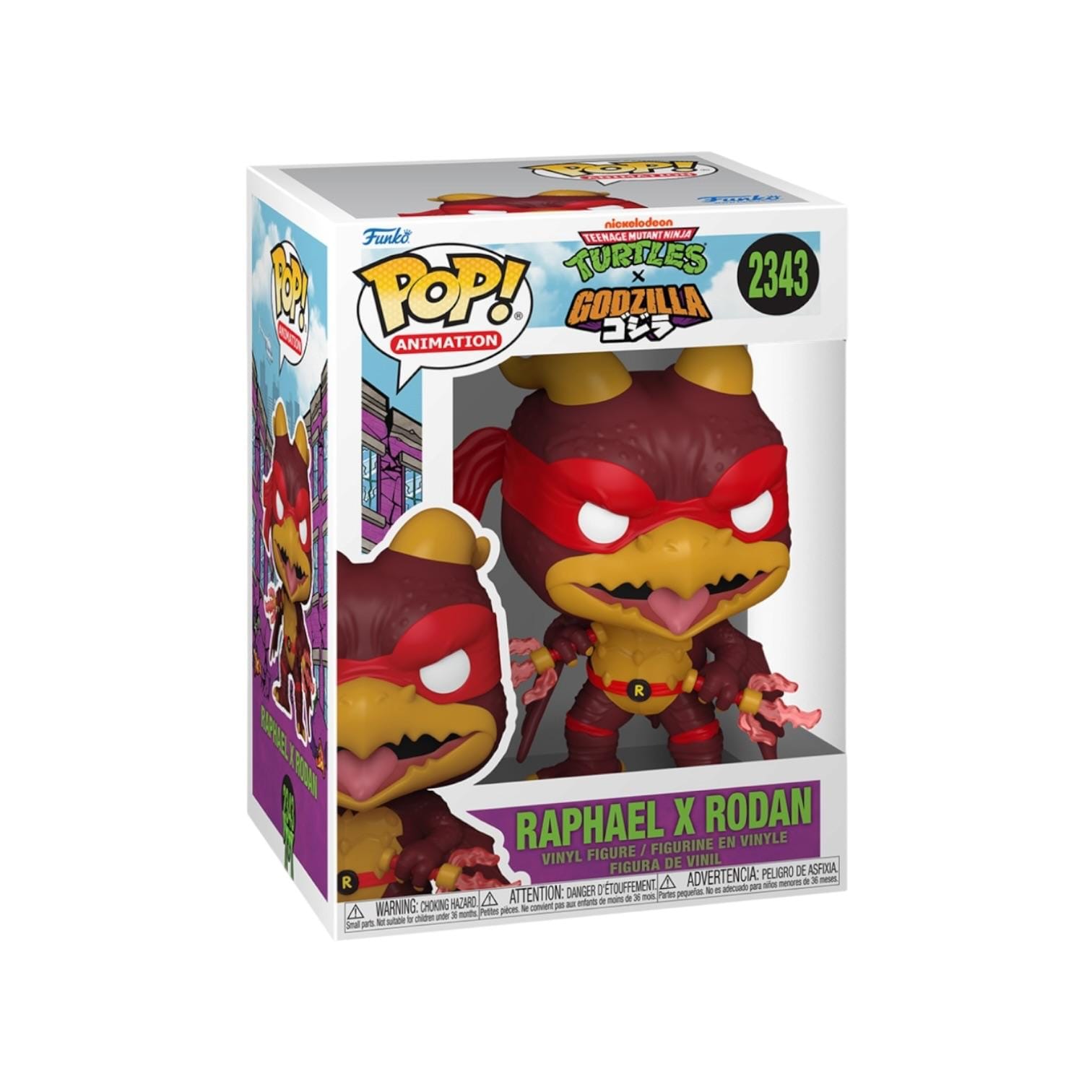 Teenage Mutant Ninja Turtles Raphael x Roden #2343 Funko Pop - Teenage Mutant Ninja Turtles: Turtles x Godzilla - PREORDER