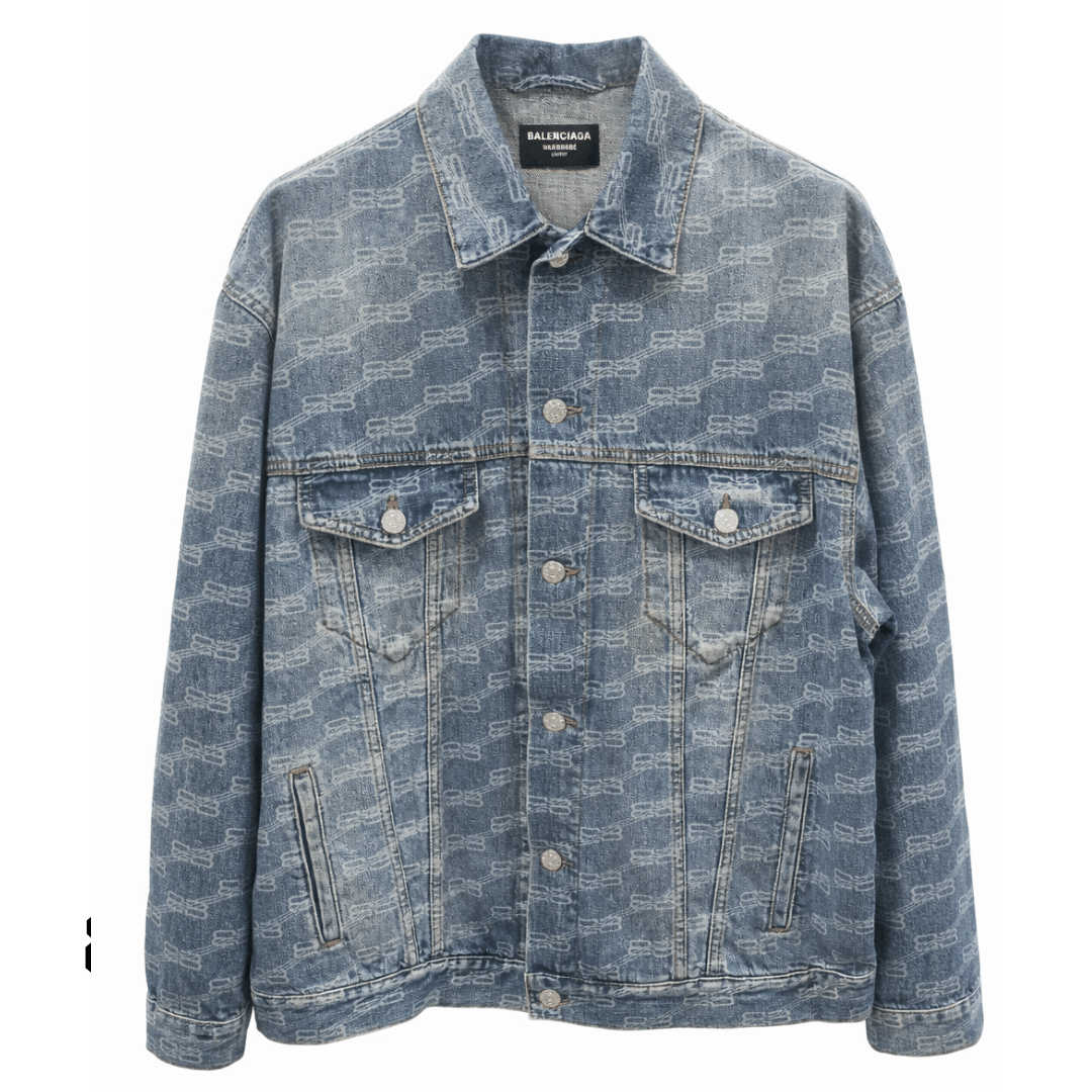 Balenciaga Apparel BALENCIAGA INDIGO RING DENIM JACKET BLUE