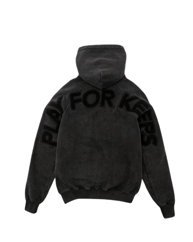 Geedup Play For Keeps Hoodie Vintage Washed Black