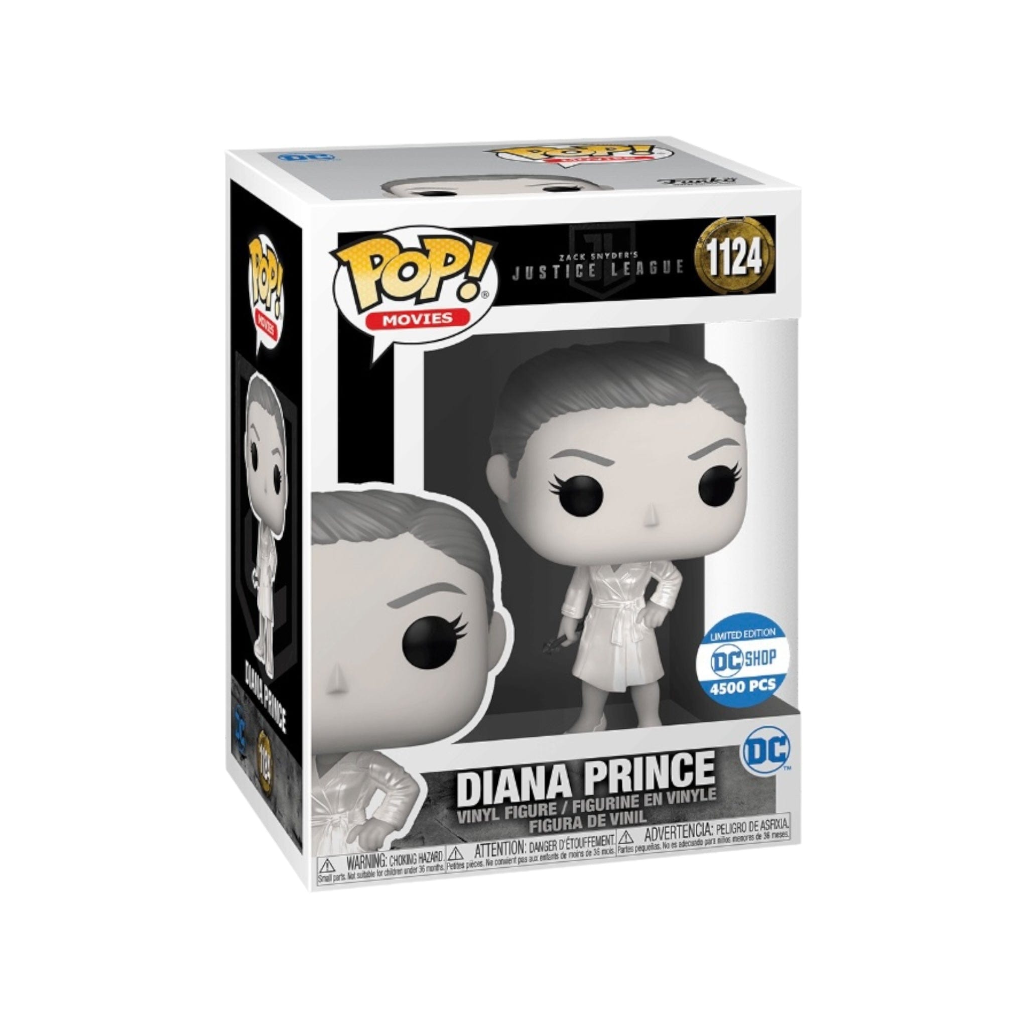 Funko Pop! Diana Prince #1124 (Black and White Metallic) Funko Pop! - Zack Snyder's Justice League - DC Shop Exclusive LE4500 Pcs