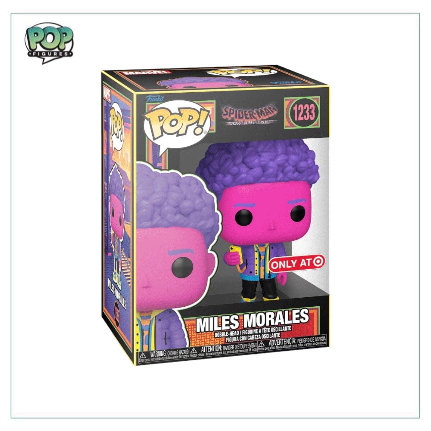 Funko Pop! Miles Morales #1233 (Black Light) Funko Pop! - Spider - Man Across The Spider - Verse - Target Exclusive