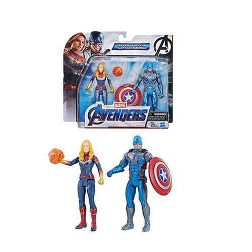 Hasbro Avengers: Endgame Team 6 - Inch Action Figure Packs - Captain Marvel & Captain America