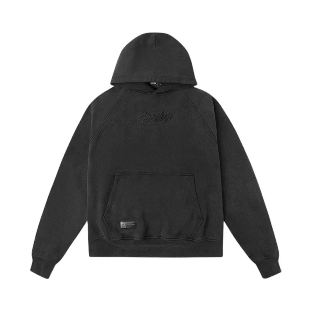 Geedup OS Script Hoodie - Vintage Washed Black