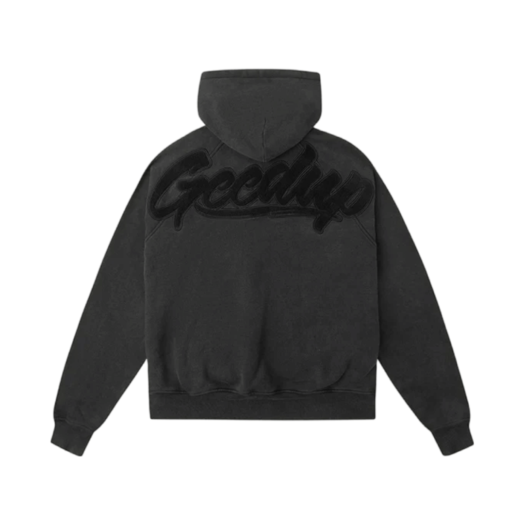 Geedup OS Script Hoodie - Vintage Washed Black