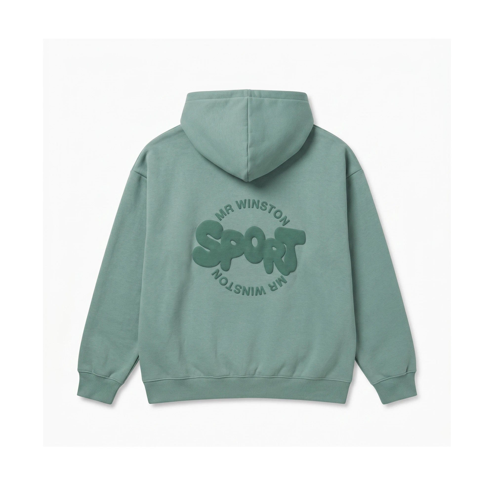 Mr Winston Puff Hoodie Deep Sage