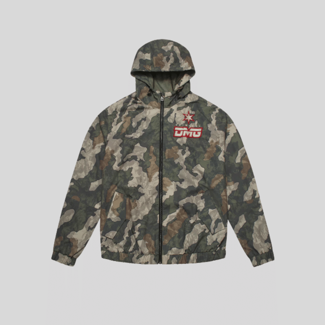 Criminal Damage CAMO NYLON JACKET GREEN / RED