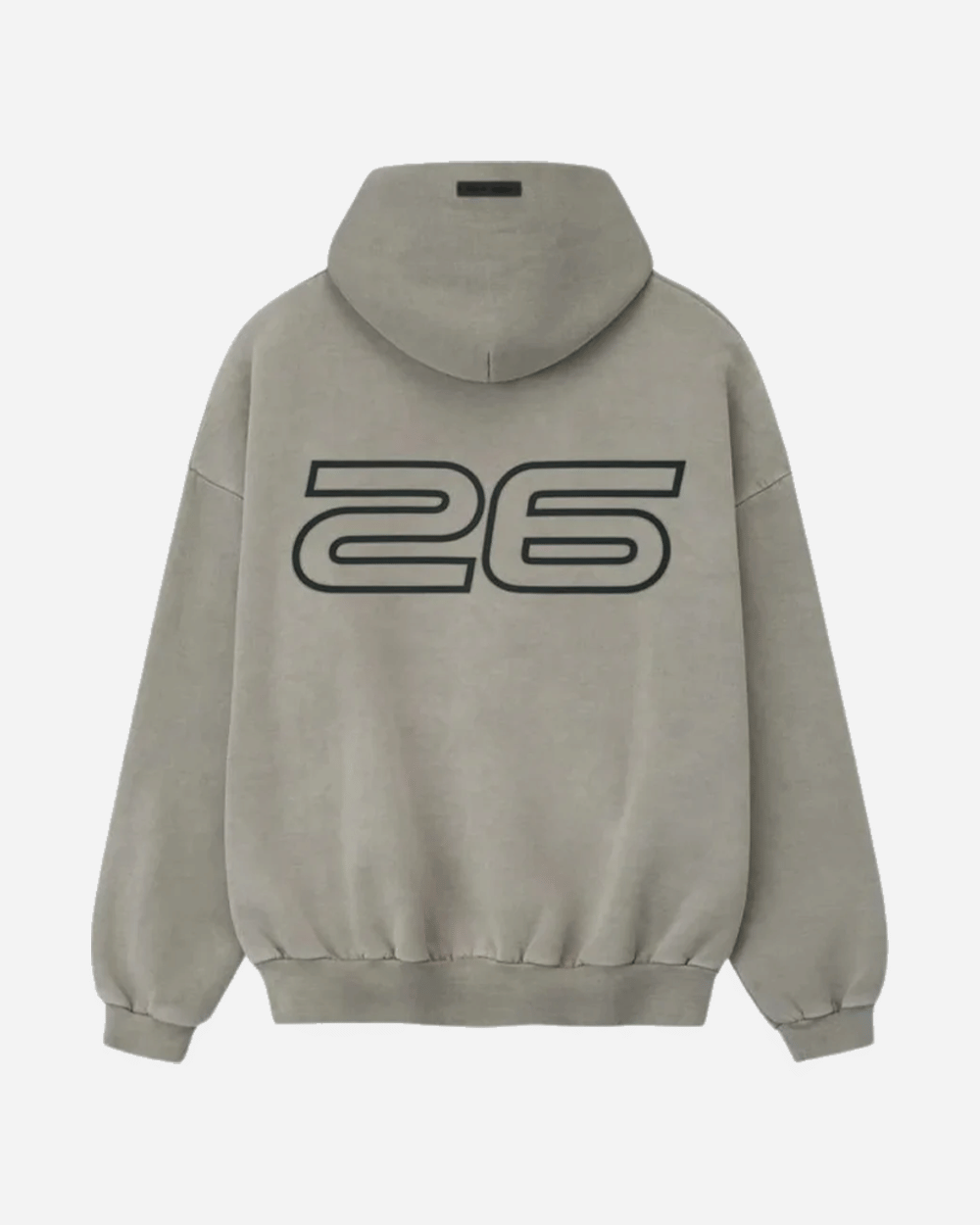 FOG ESSENTIALS SS26 HEAVY FLEECE 90S HOODIE SMOKE GREY