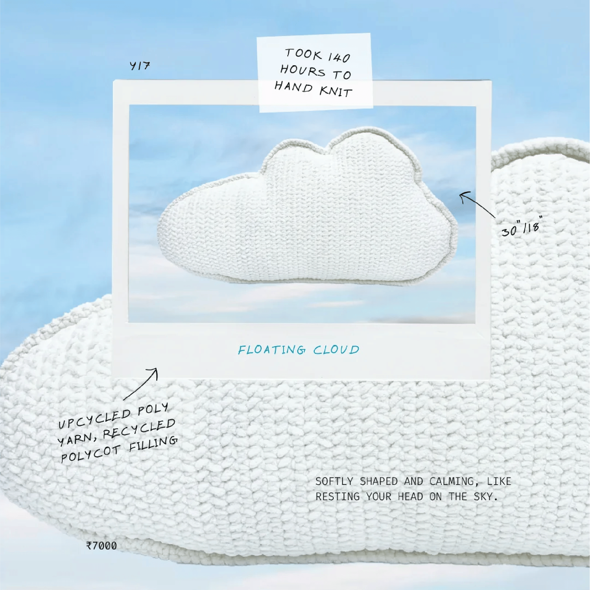 Loving Slowly CLOUD SCULPTED CUSHION