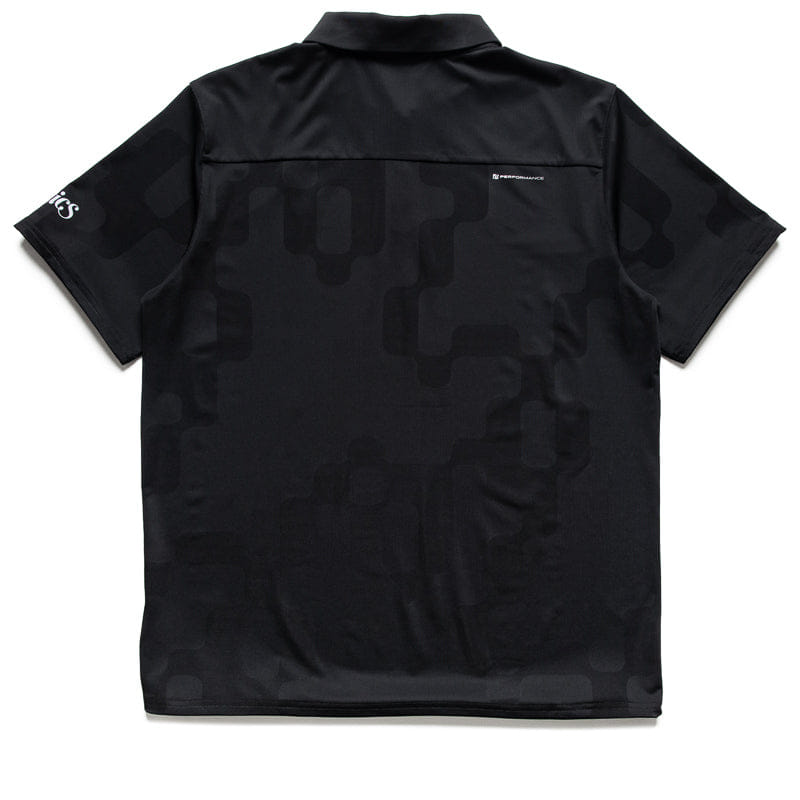 Malbon Golf Performance Mesh Paneled Polo - Black